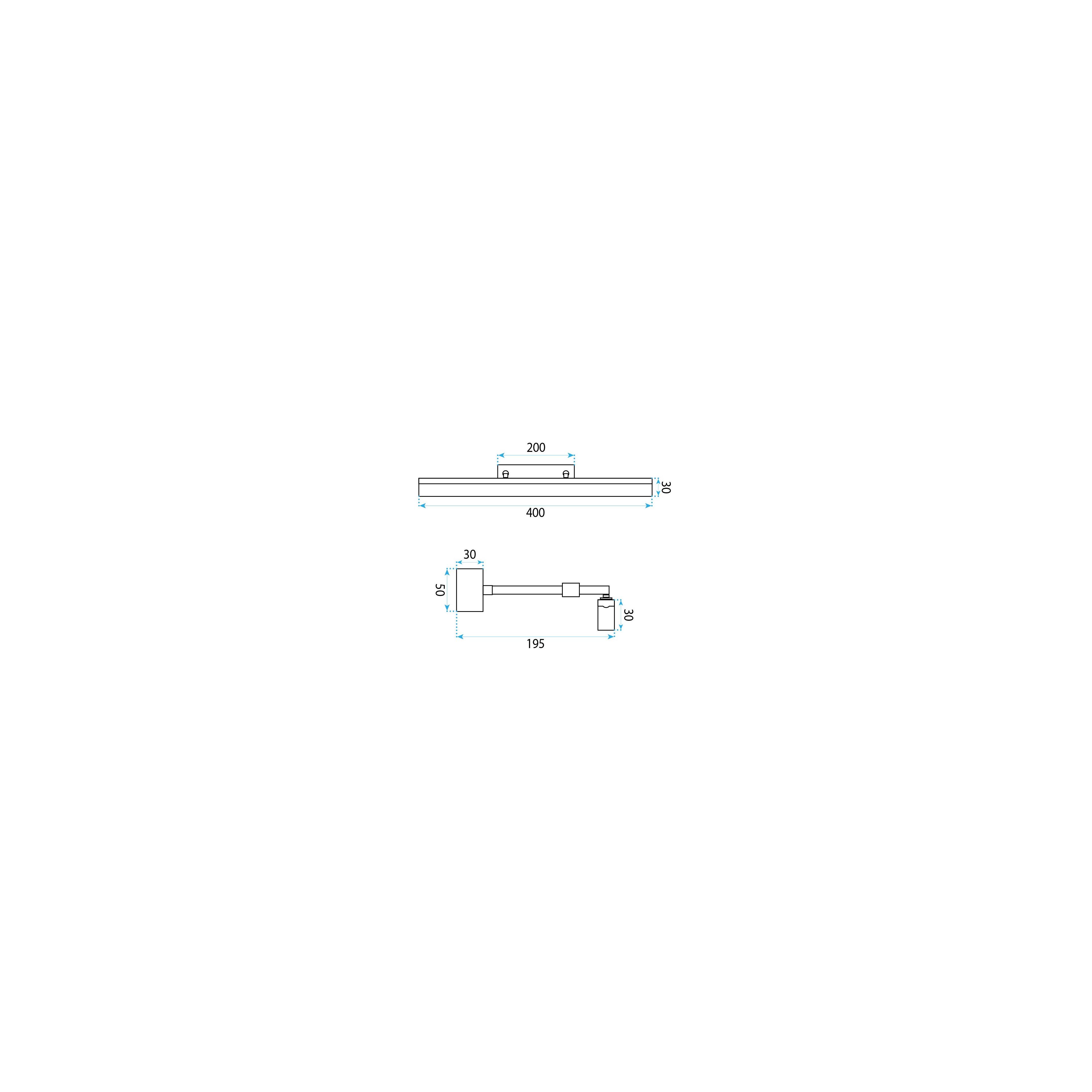 Badkamer LED-wandlamp APP1869-1W 40cm CHROME