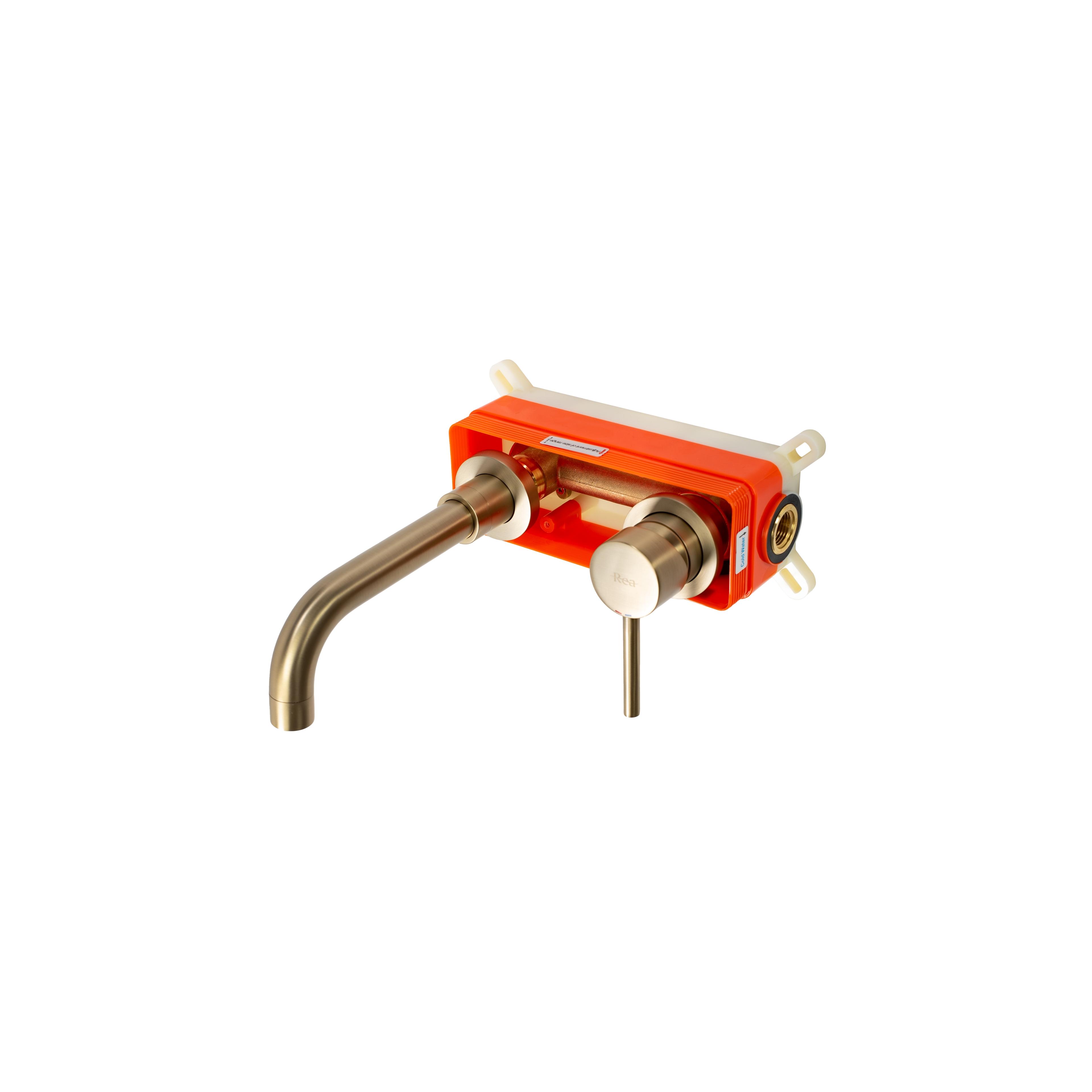 Robinet encastré Rea Lungo Long Gold Brush + BOX