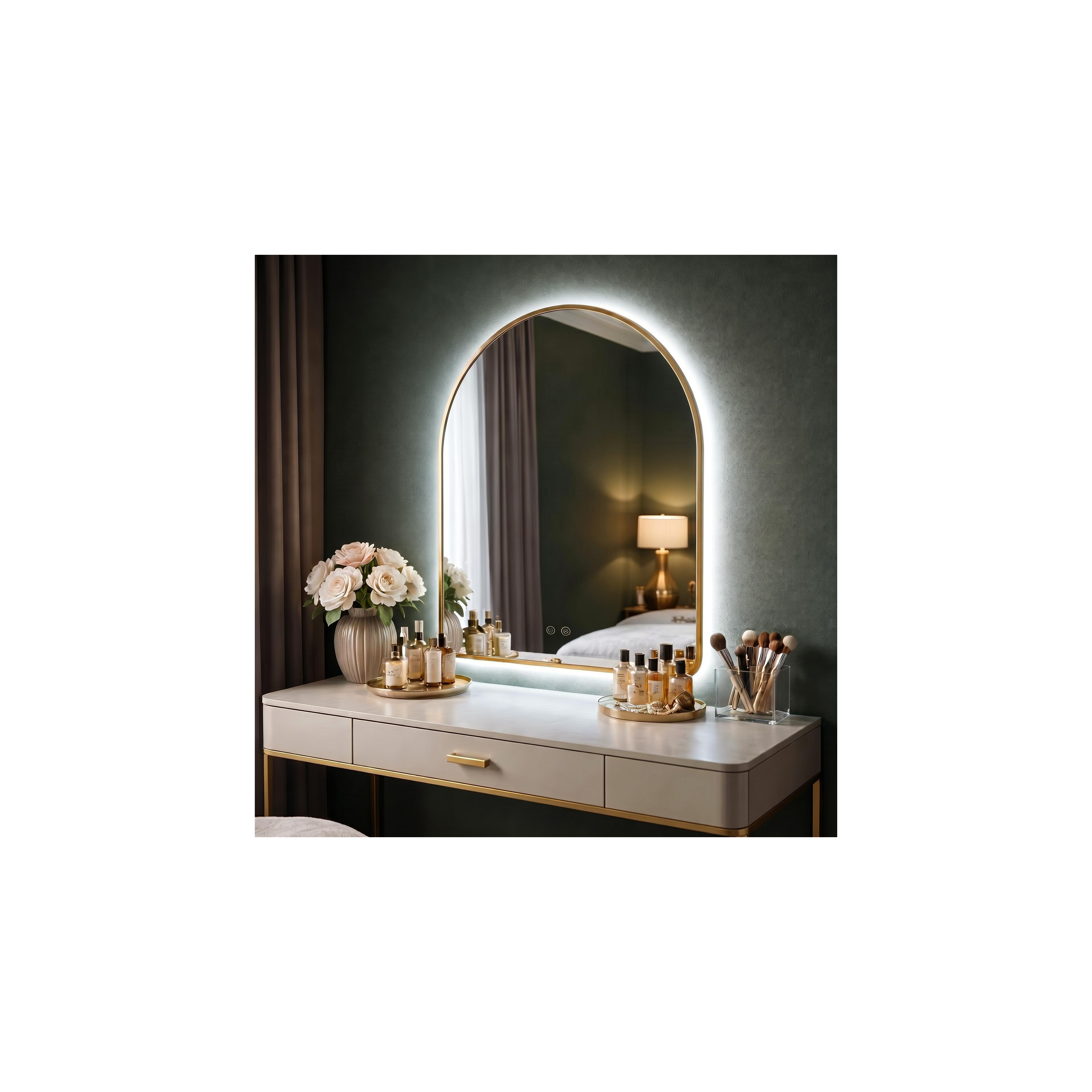 Mirror LED 80x60cm CAMLOT Brush Gold