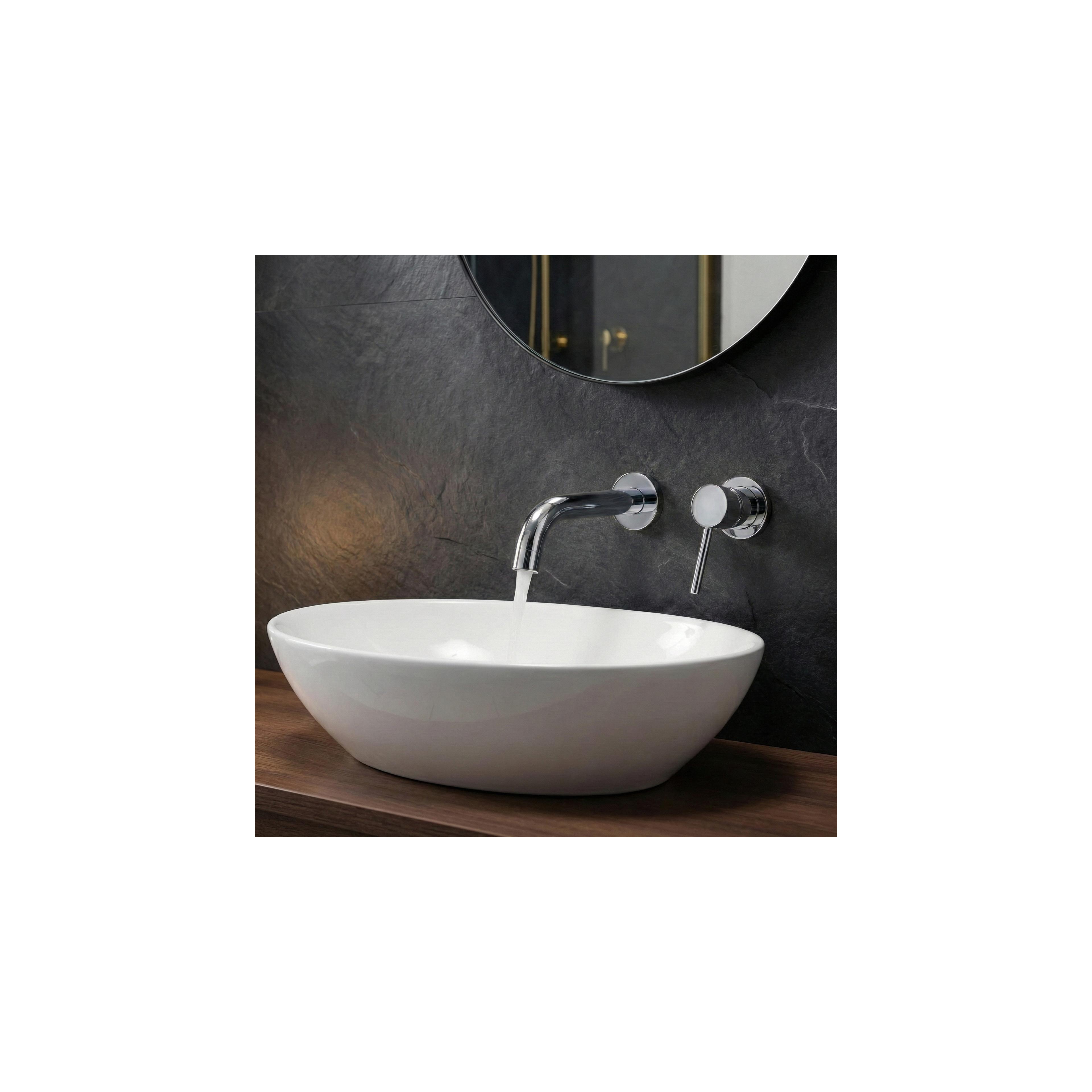 Bec pour mitigeur encastré Rea Lungo 20 cm Chrome