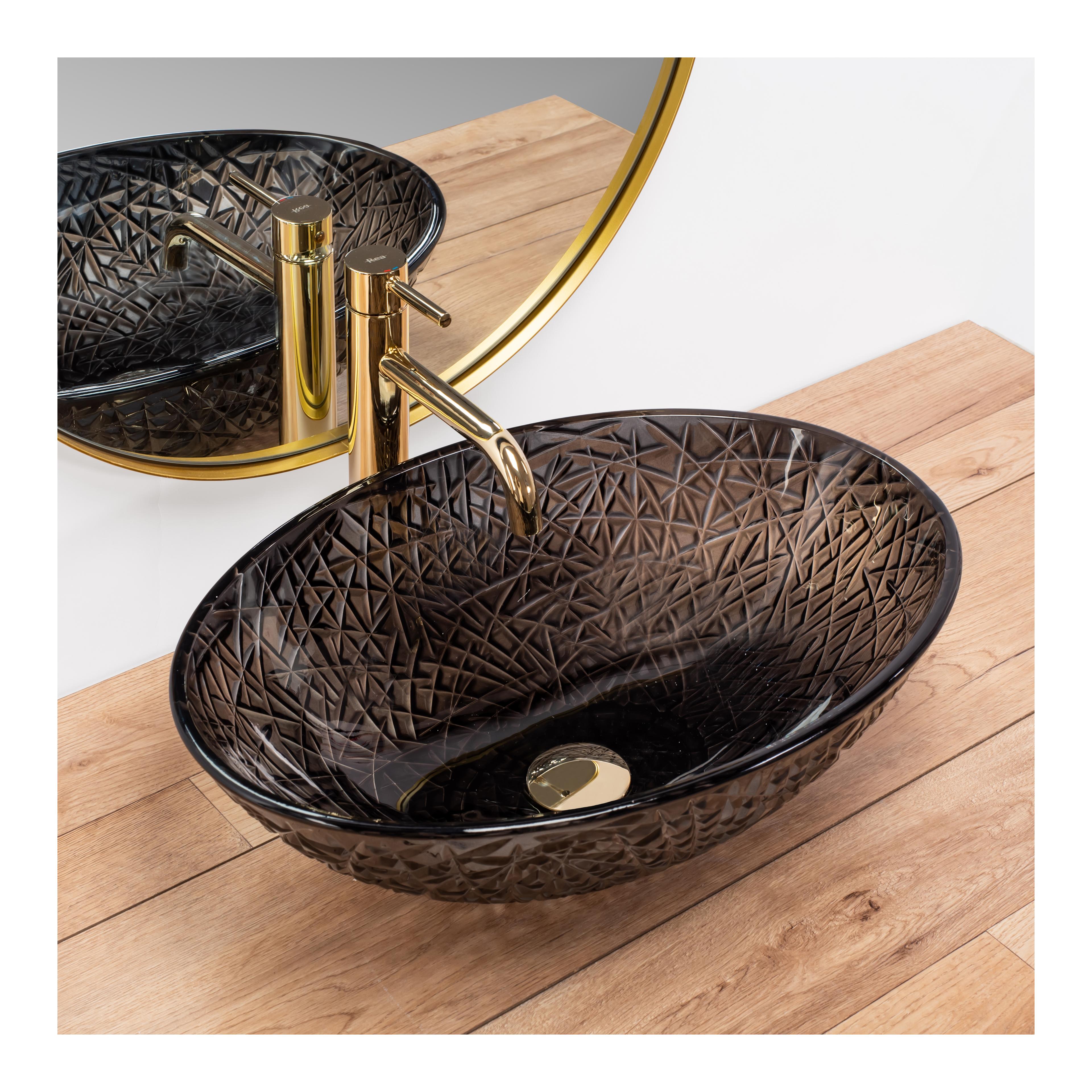 Lavabo sobre encimera REA FROST BLACK