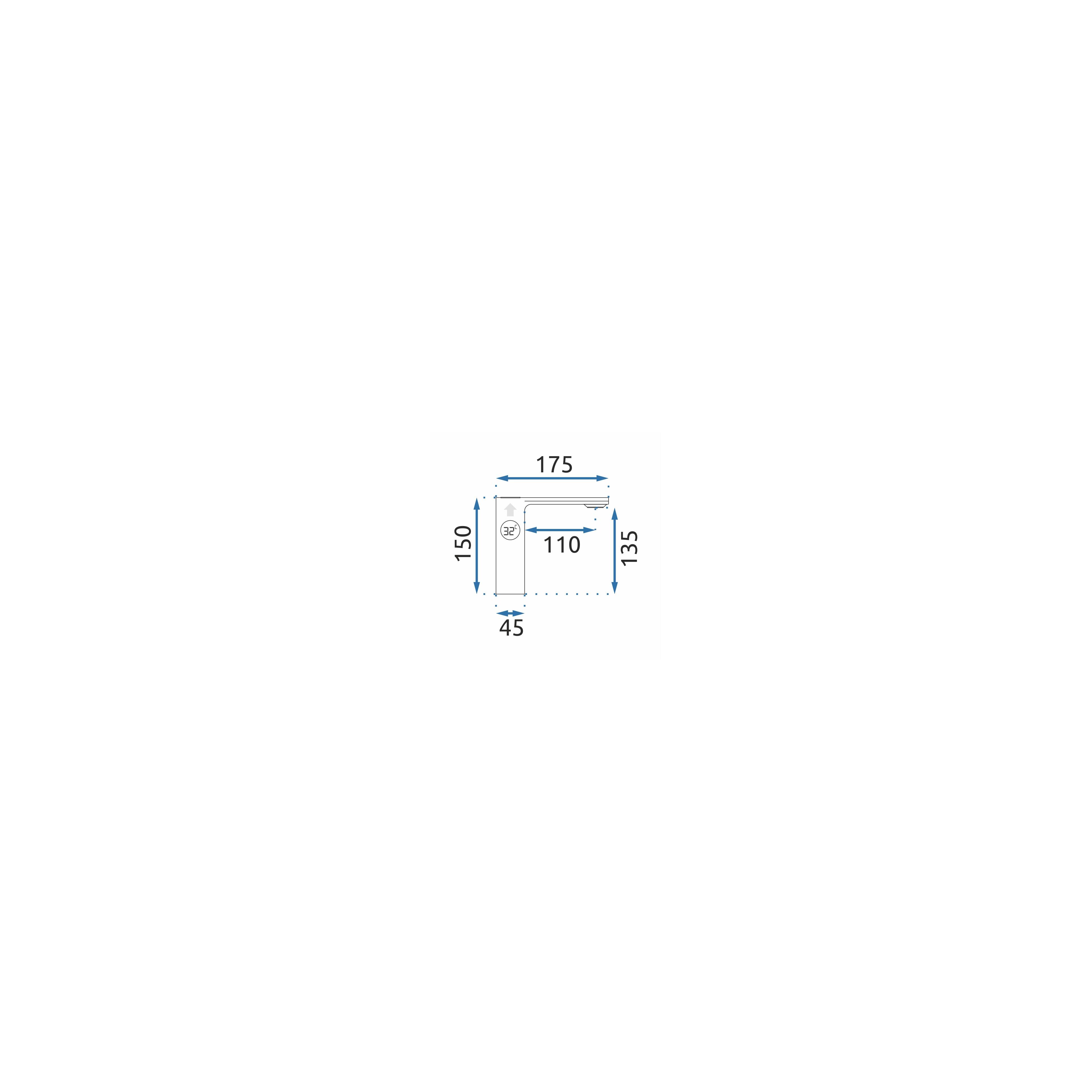 Bateria Umywalkowa REA MILS LCD Chrom Niska
