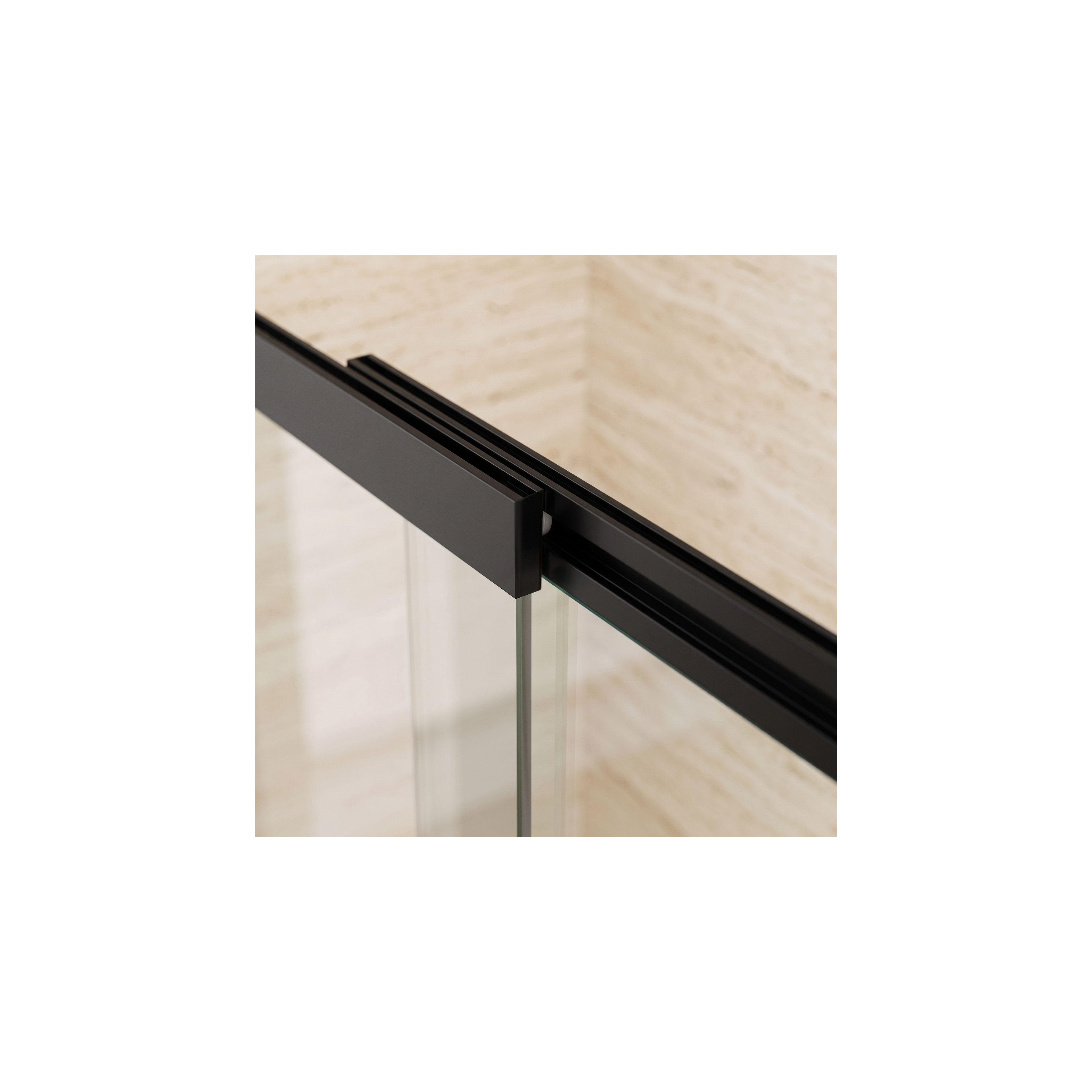 Paravento vasca scorrevole REA Dario Black 100