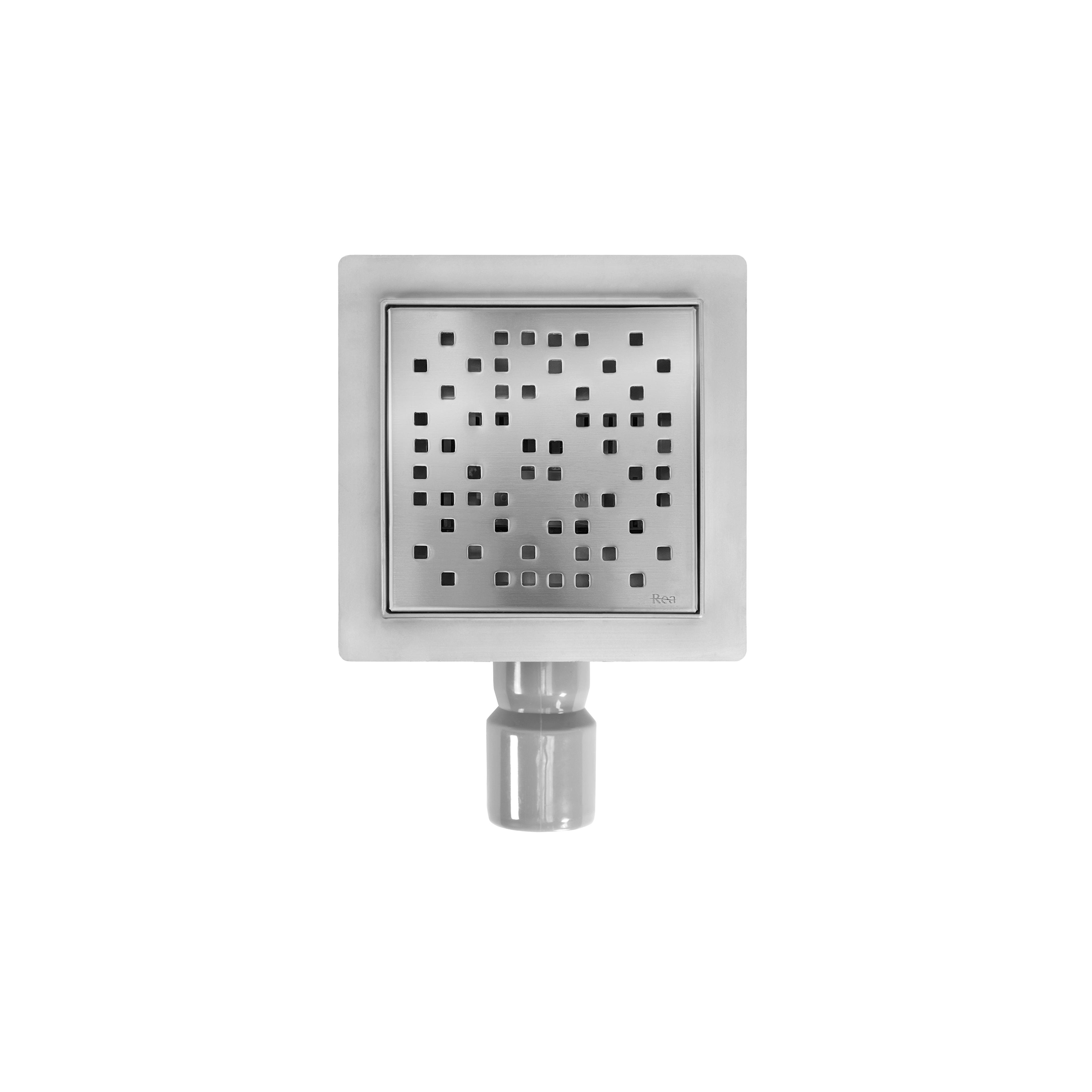 Линеен отводнител REA DOTS 150x150 Nickel Brush