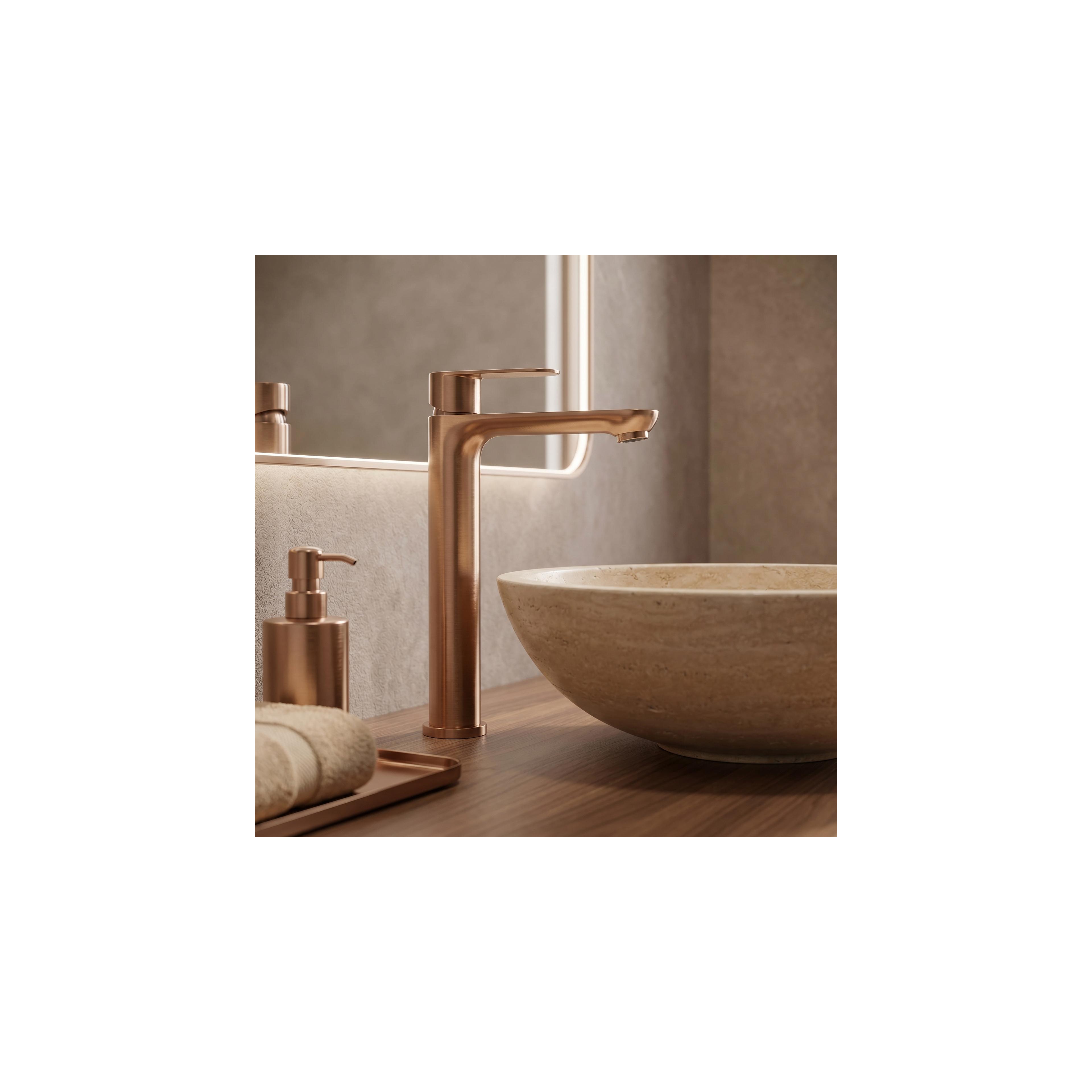 Kupaonska miješalica Rea Logan Brush Copper