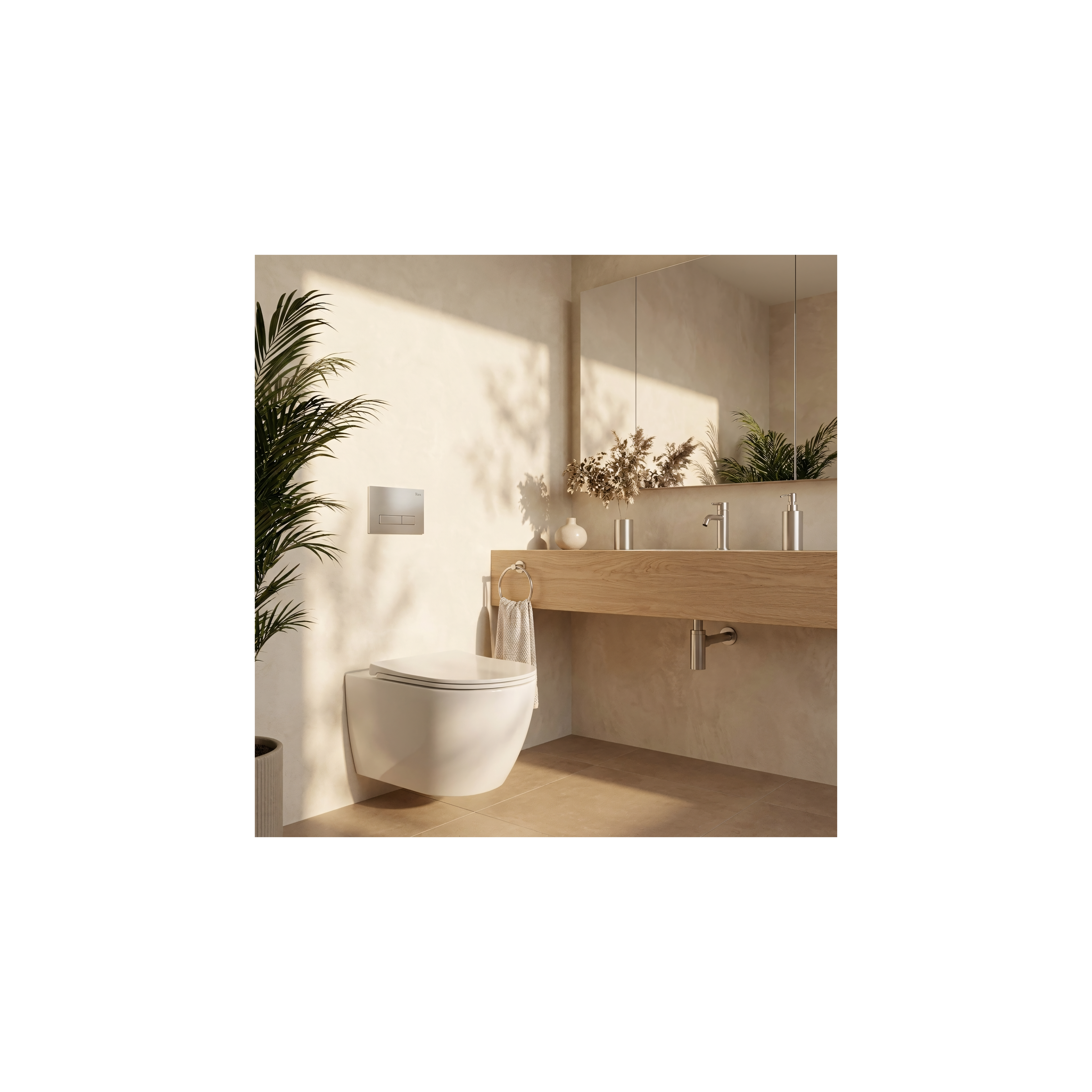Potinkinis WC Rėmo Komplektas Slim 024N su HD Satin Mygtuku