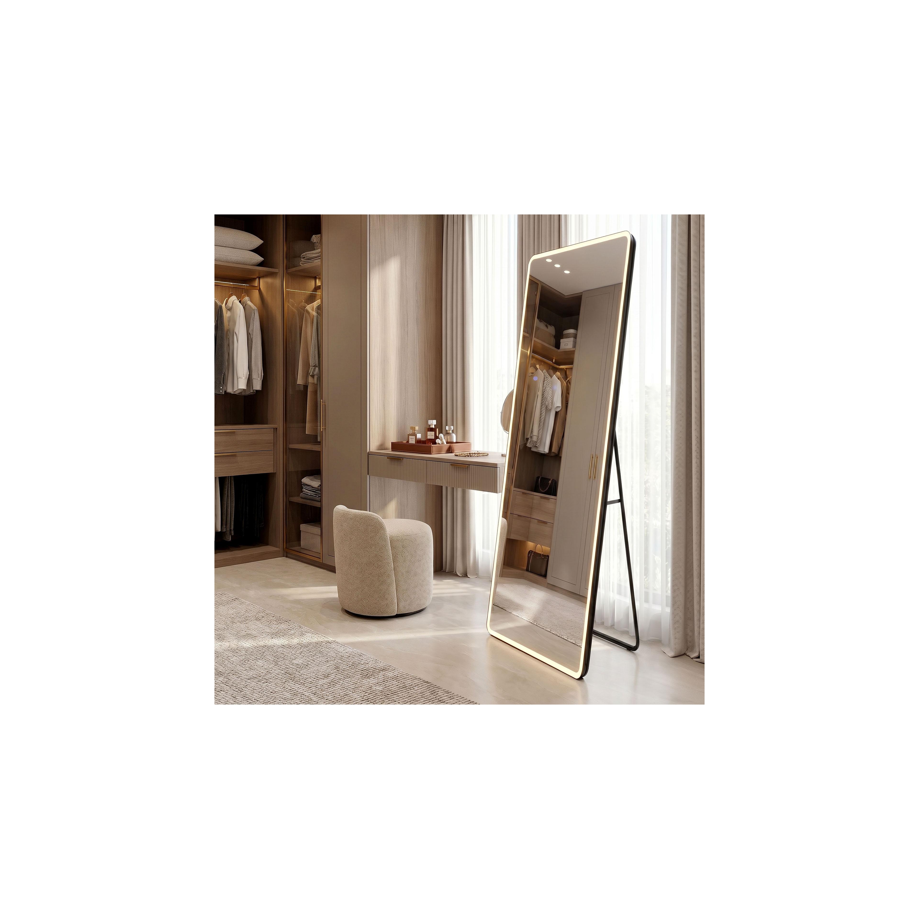 Mirror LED Classico 60x170cm Black