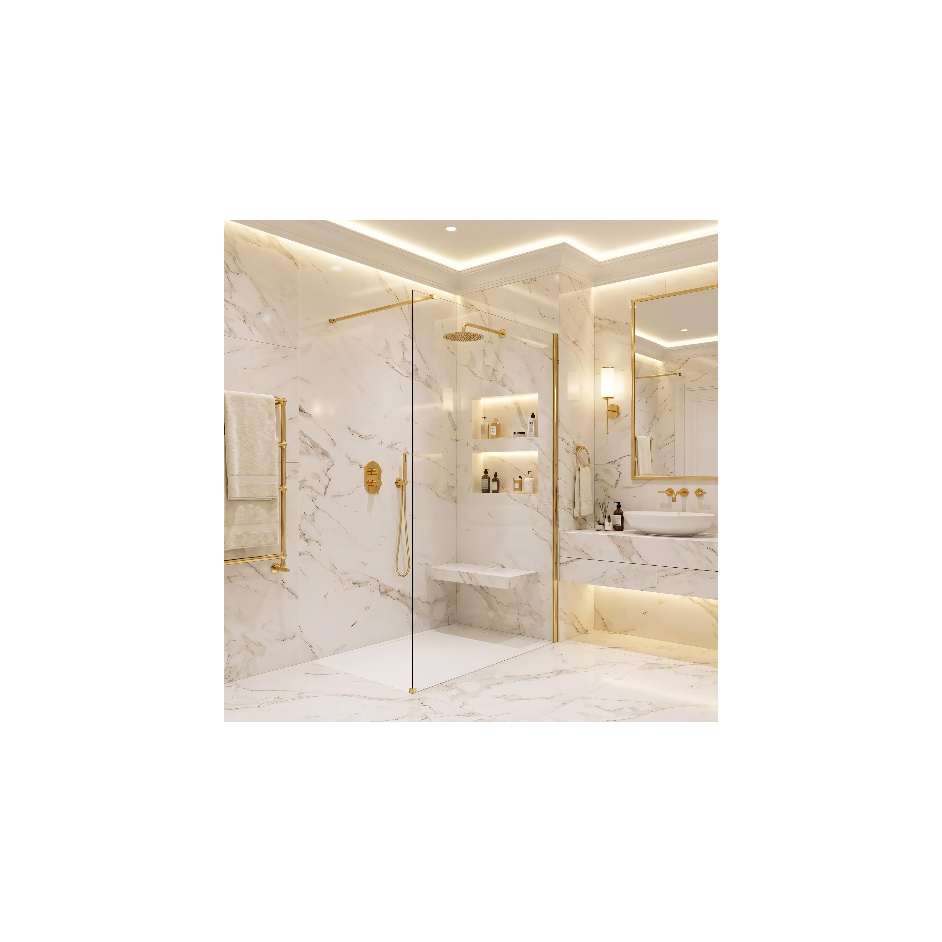 Paroi de douche Rea Flexi Transparent / Gold 140