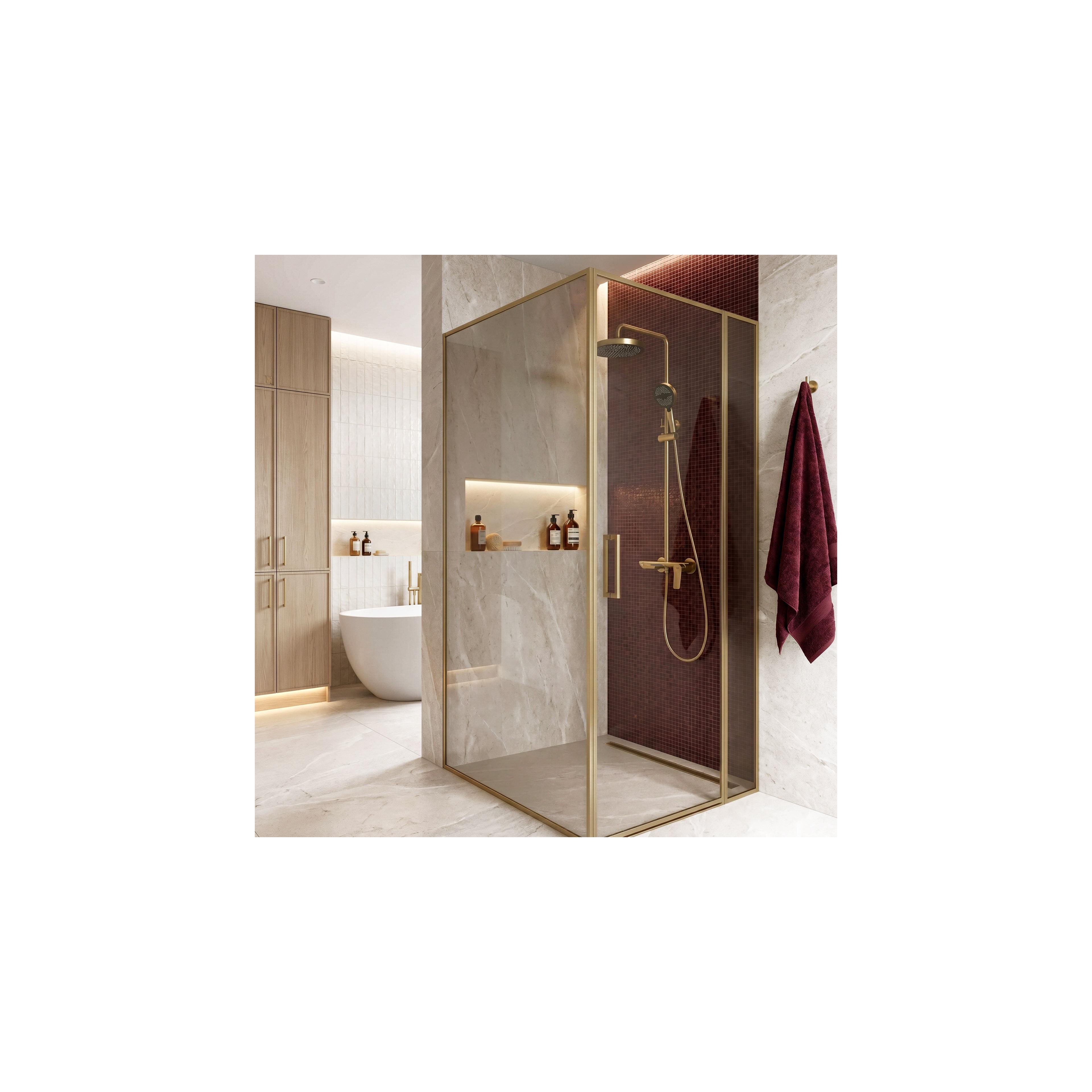 Tuš set Rea Vision Brush Gold