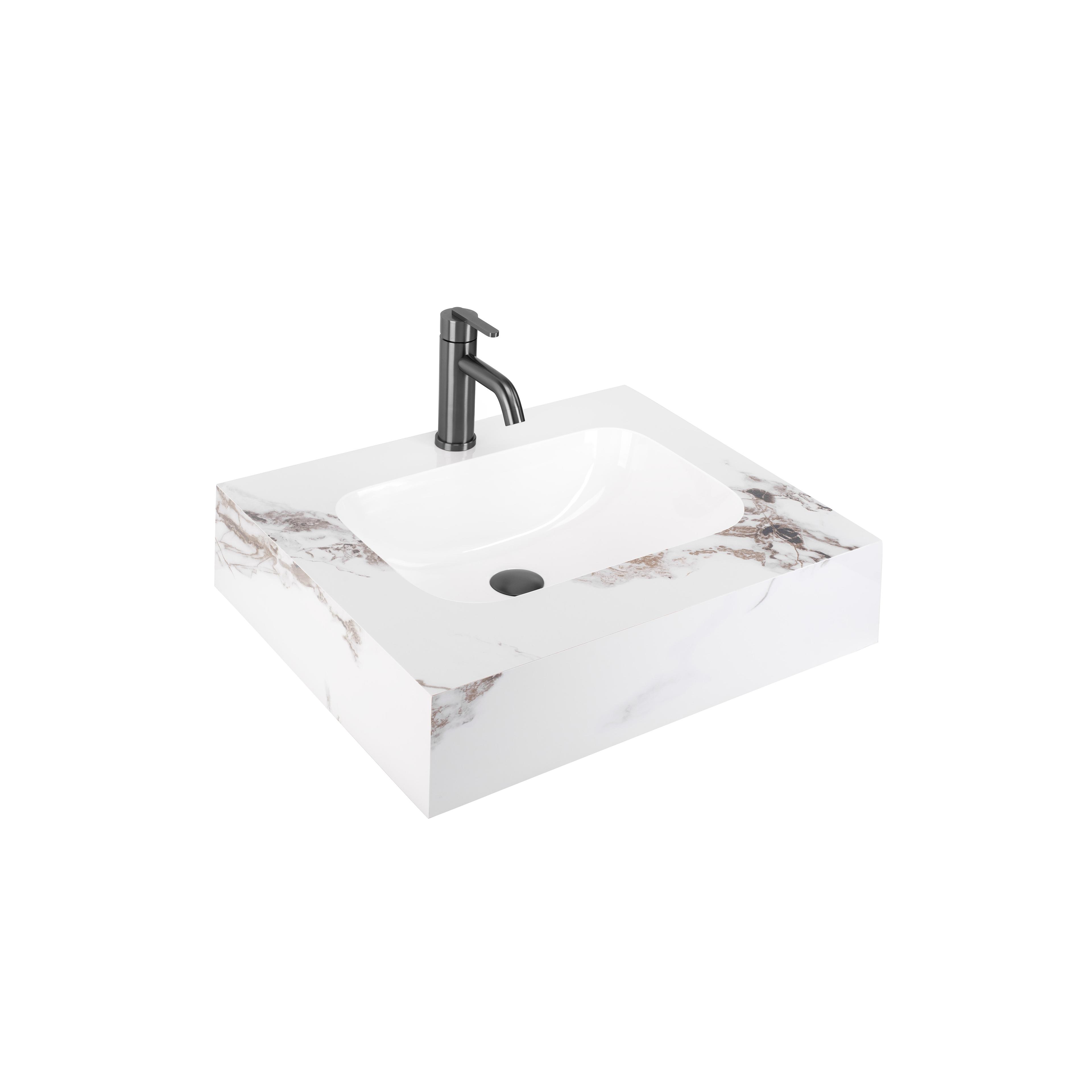 Lavabo suspendu Rea Aresa Cold Jade 60