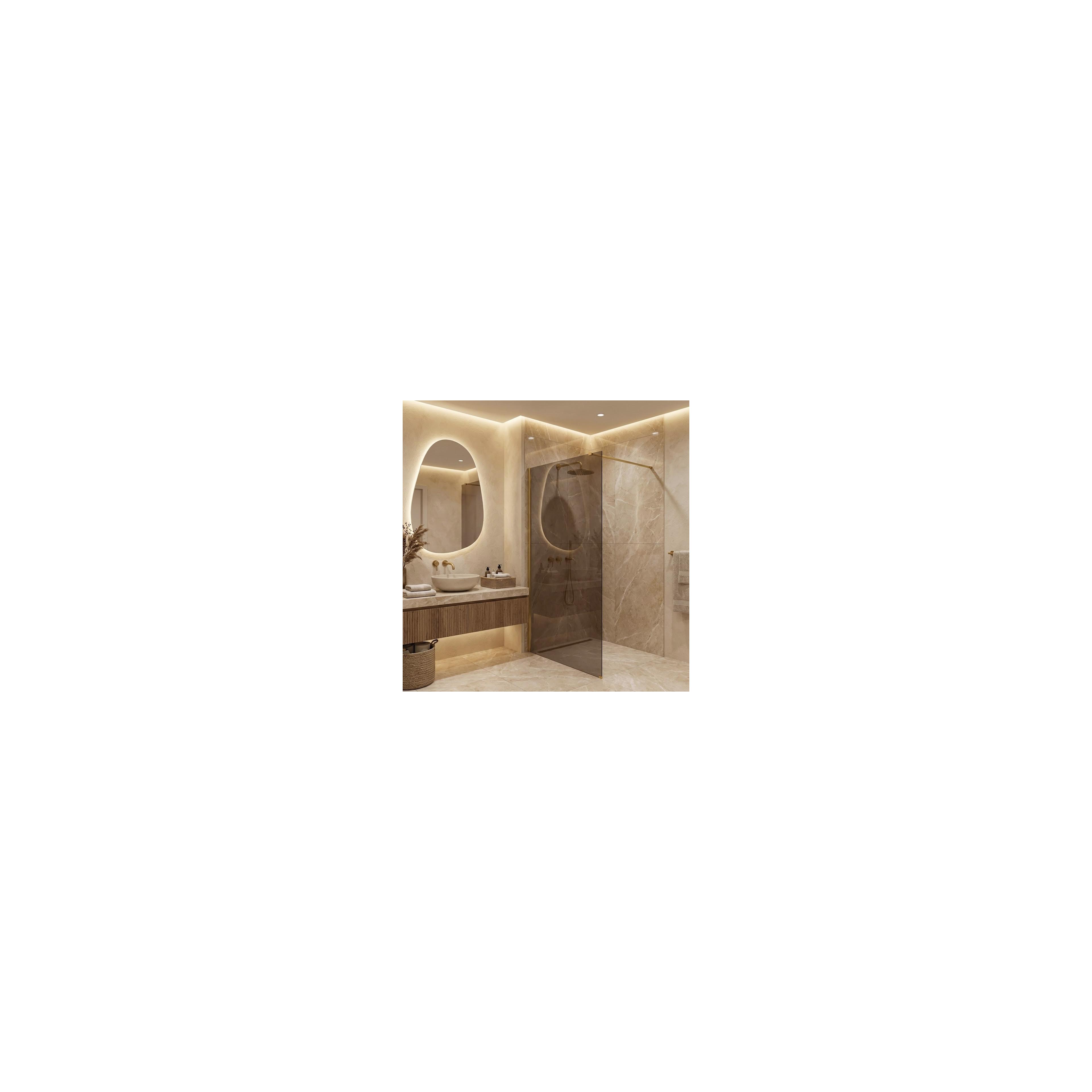 Stena za prhanje Rea Flexi Brown / Brush Gold 140