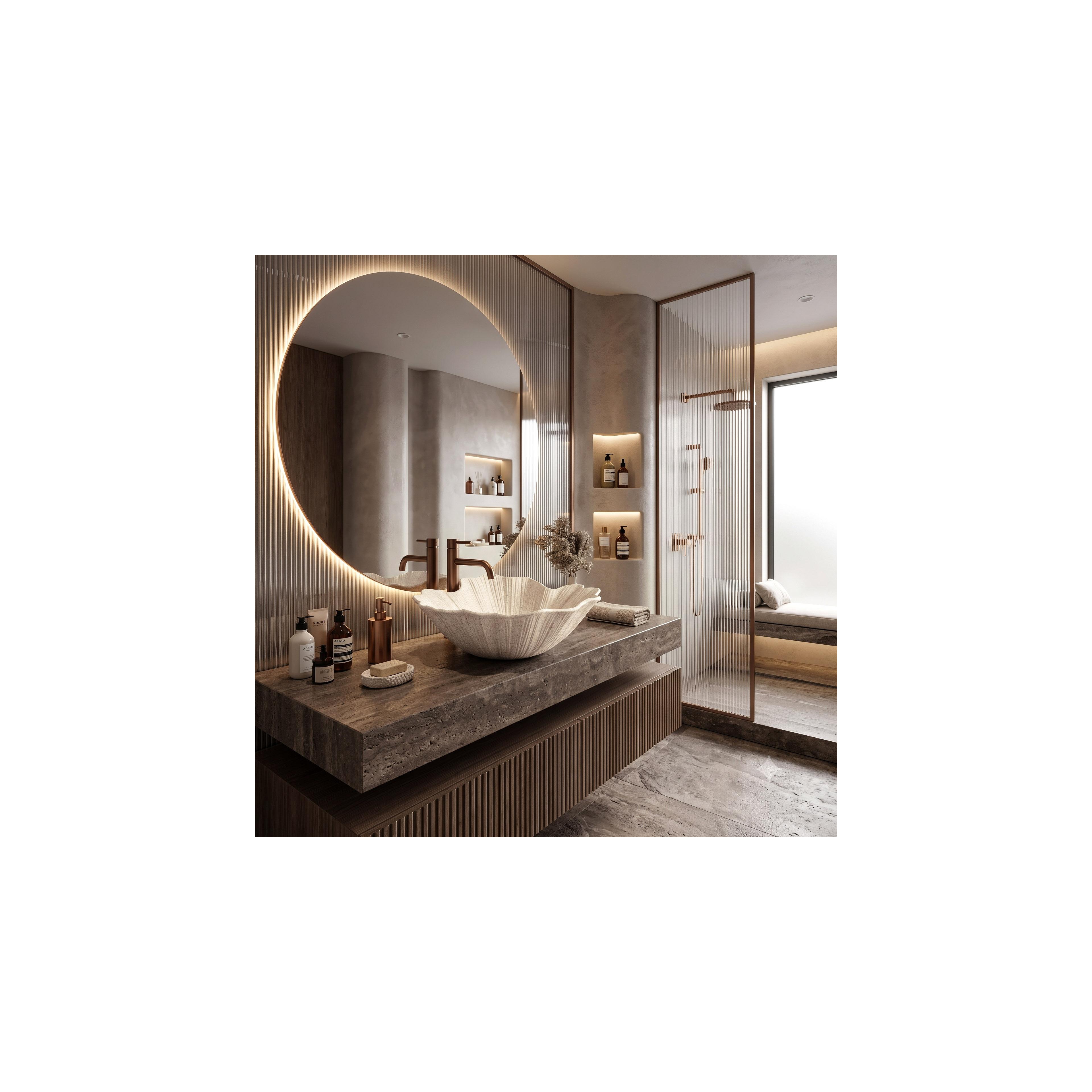 Työtasoinen pesuallas Rea Flower Vanilla