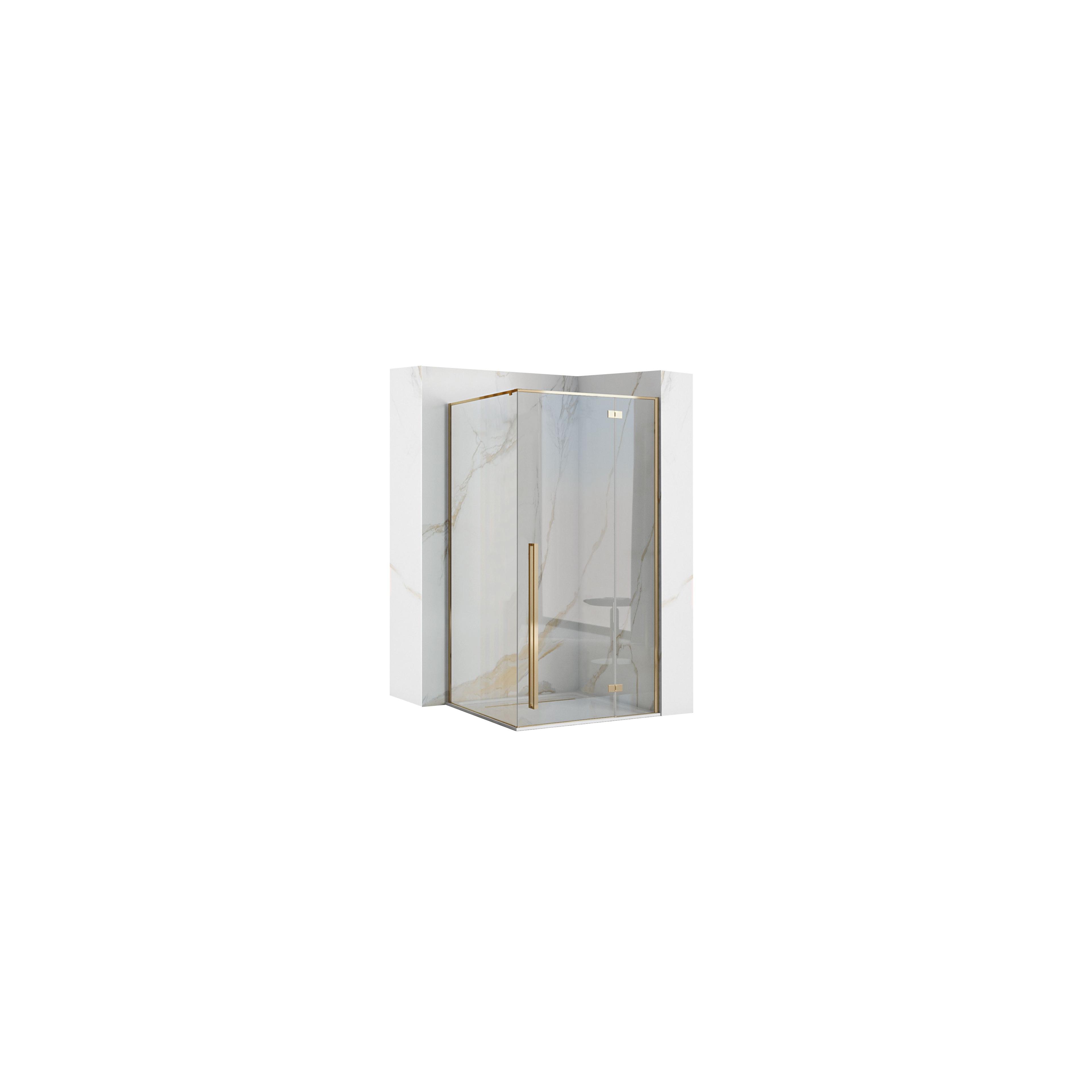 Square shower enclouser Fargo 100x80 Gold