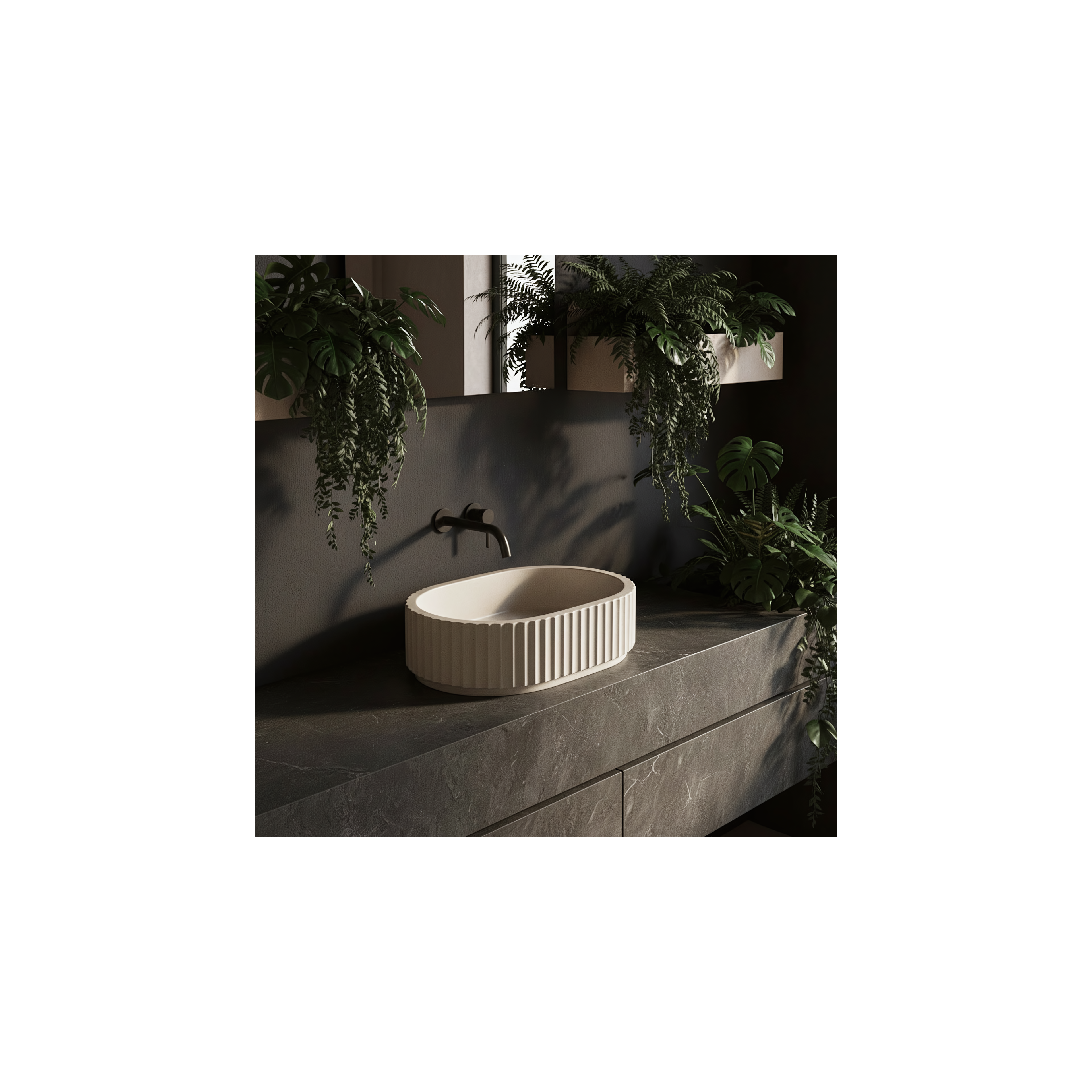 Countertop Basin Rea Margaret Beige