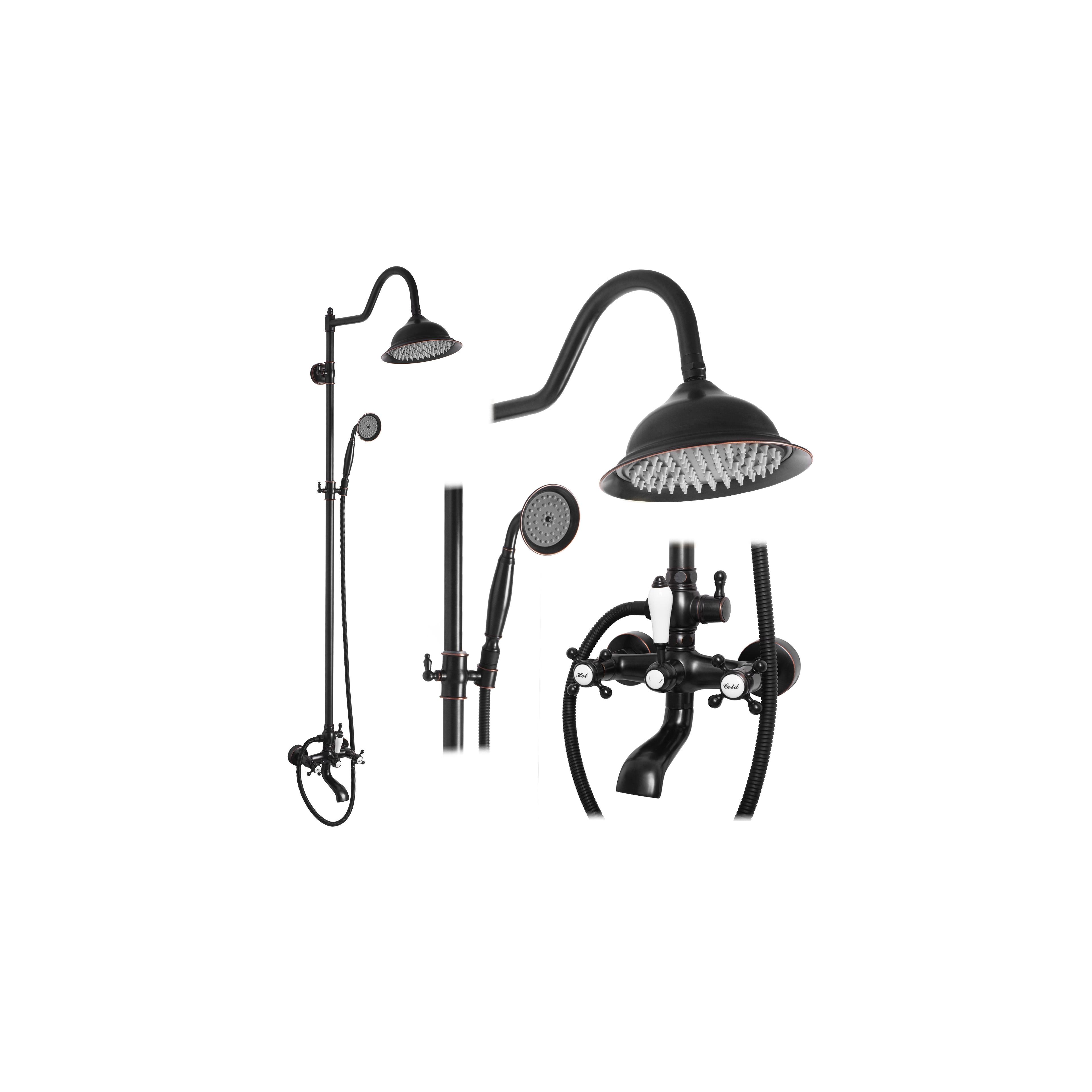 Kit de douche REA BERGAMO OLD BLACK