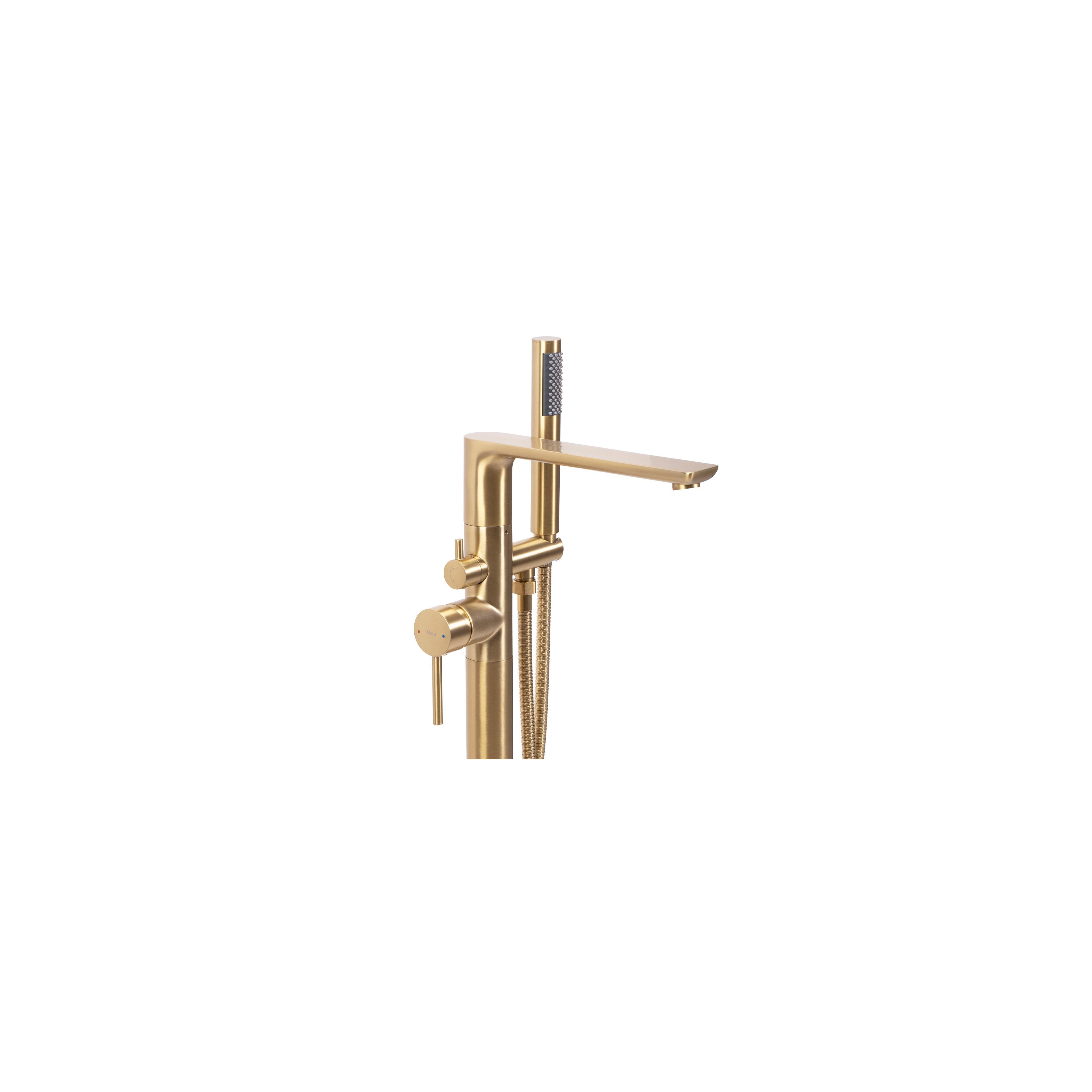 Βρύση μπανιέρας Rea Flores Brushed Gold