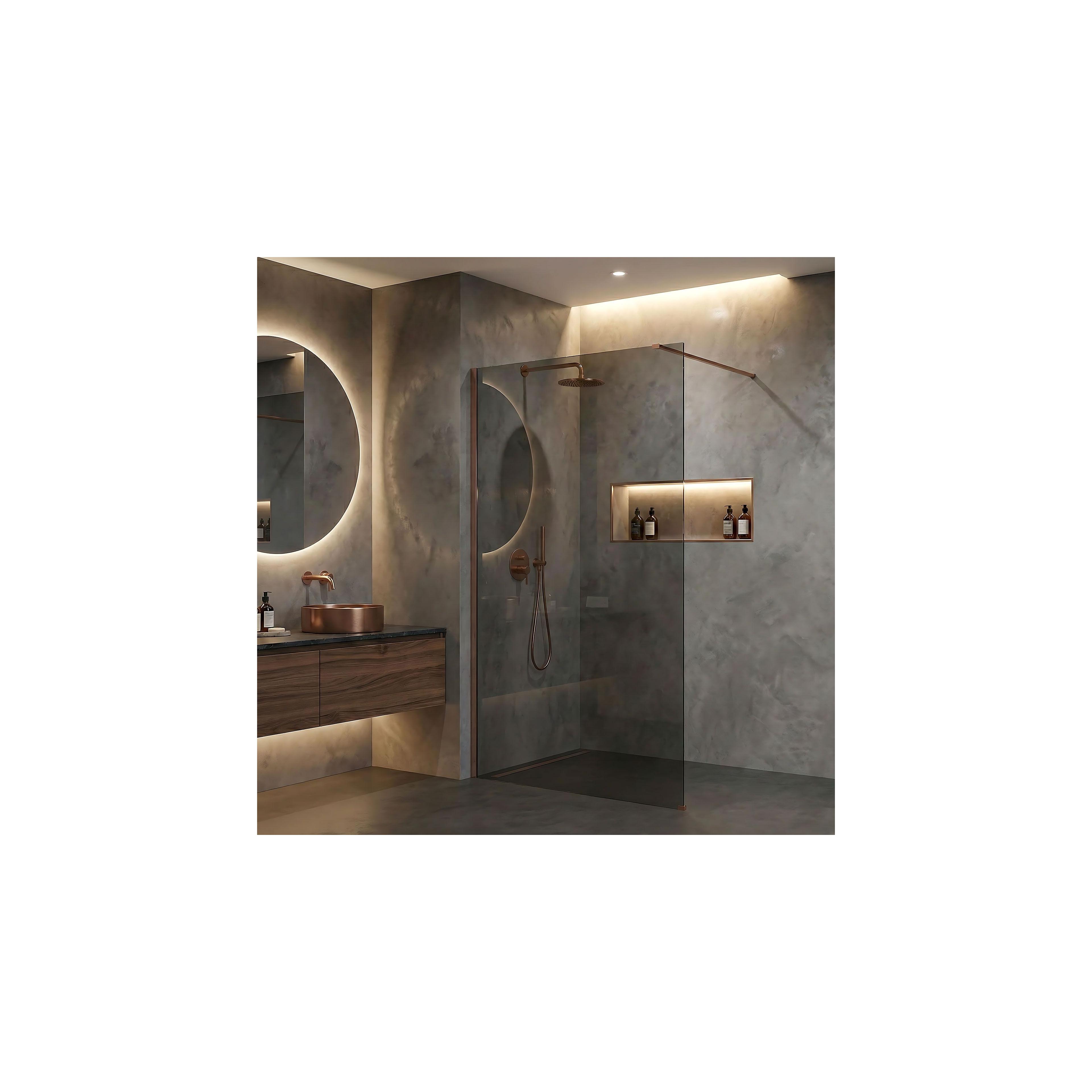 Paroi de douche Rea Flexi Grey / Brush Copper 110