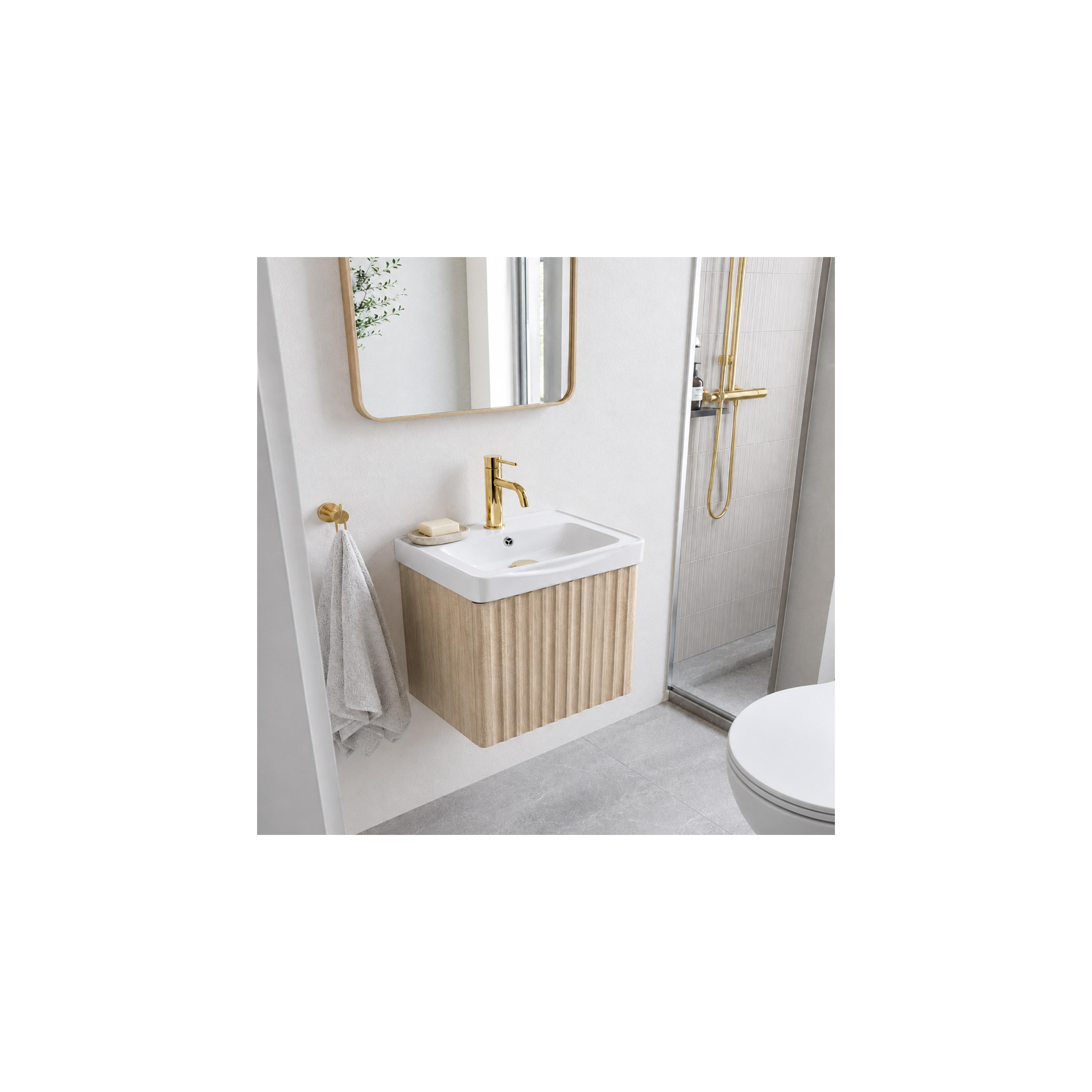 Szafka łazienkowa z umywalką Rea  DB85-50-3 Orio Light 50cm