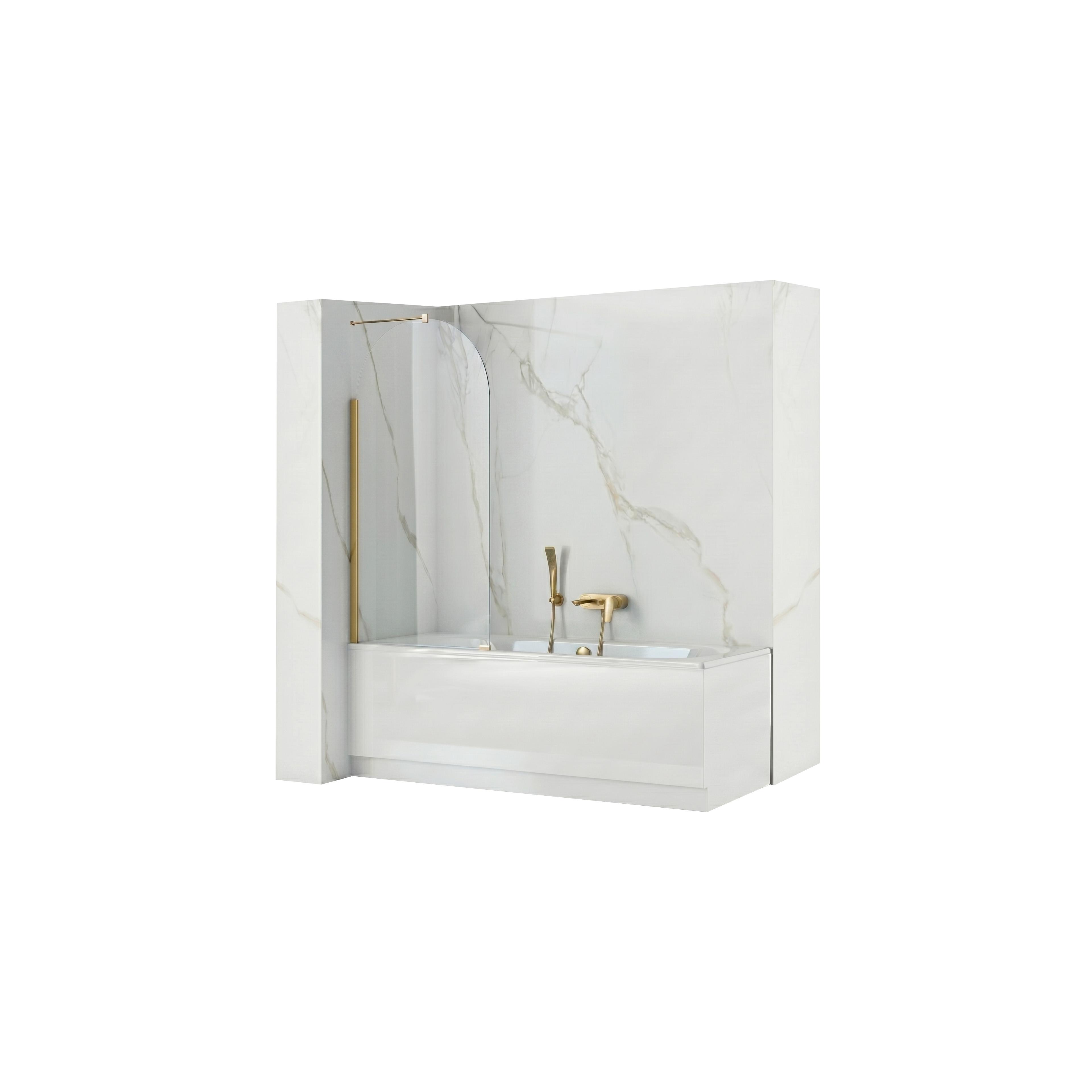 Bathtub screen Rea Travis Gold Brush 80