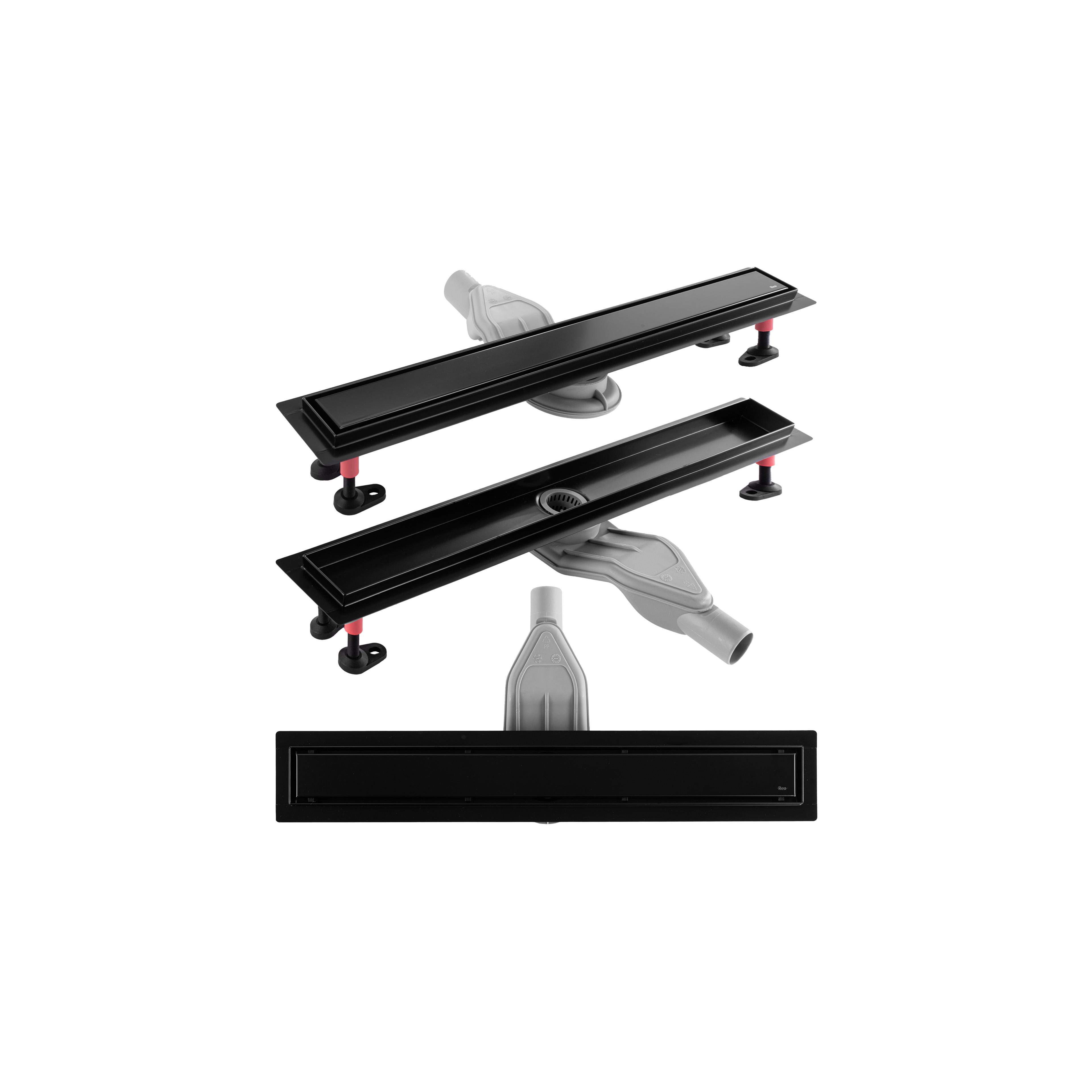 REA Neox Superflow Linear Drain Black 70