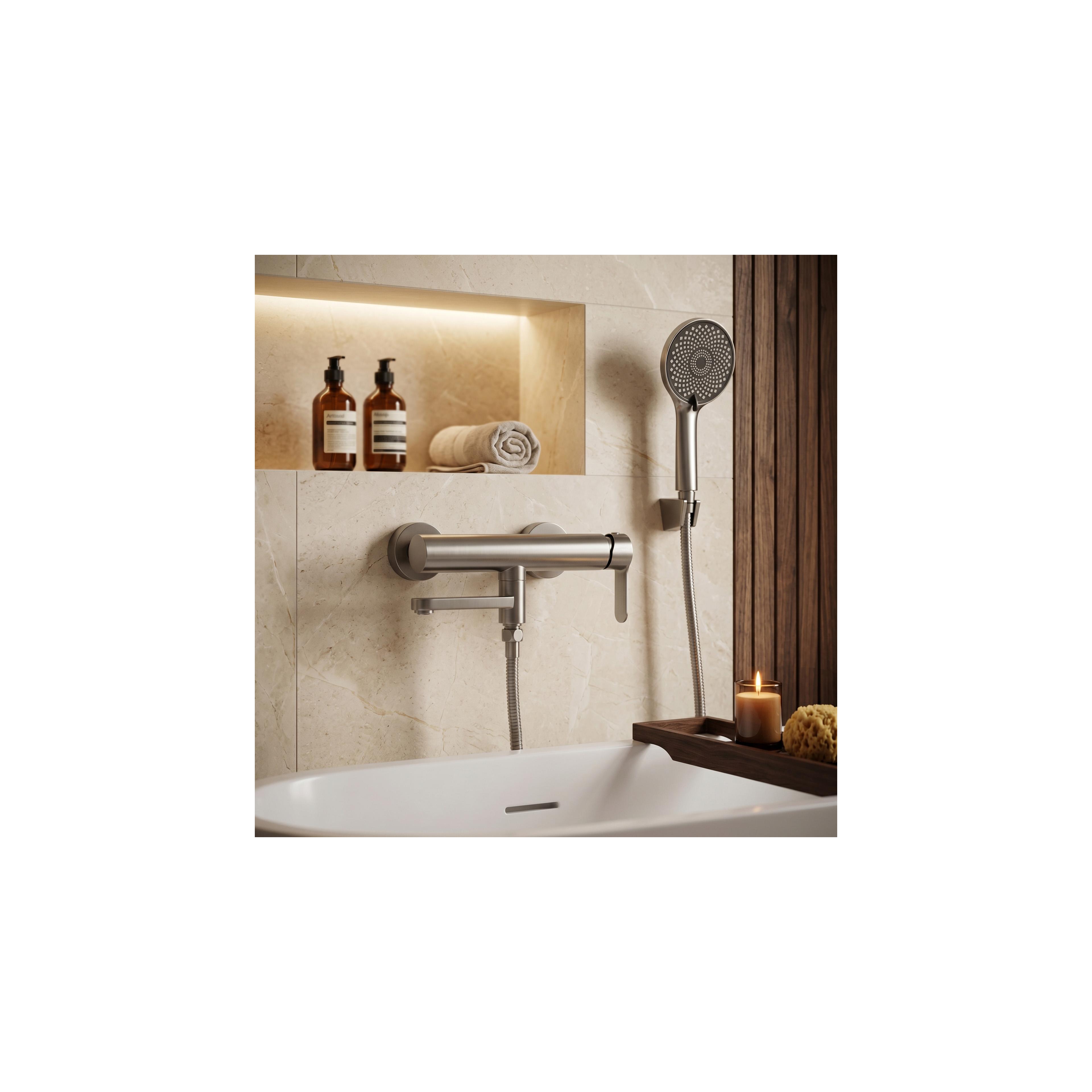 Baterie pentru cadă Rea Arcos Brushed Nickel