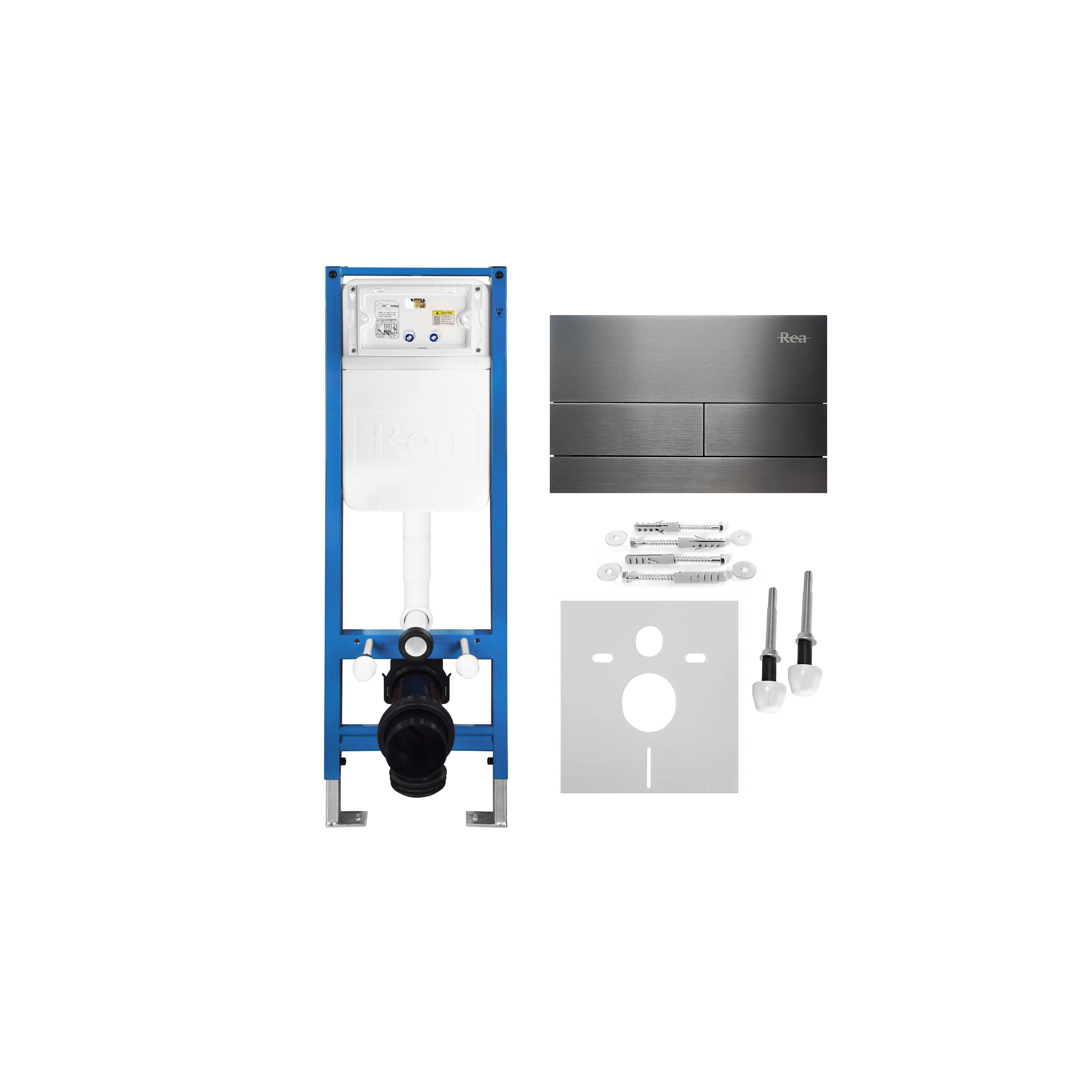Concealed WC Frame Set Slim 024N with Titan Button