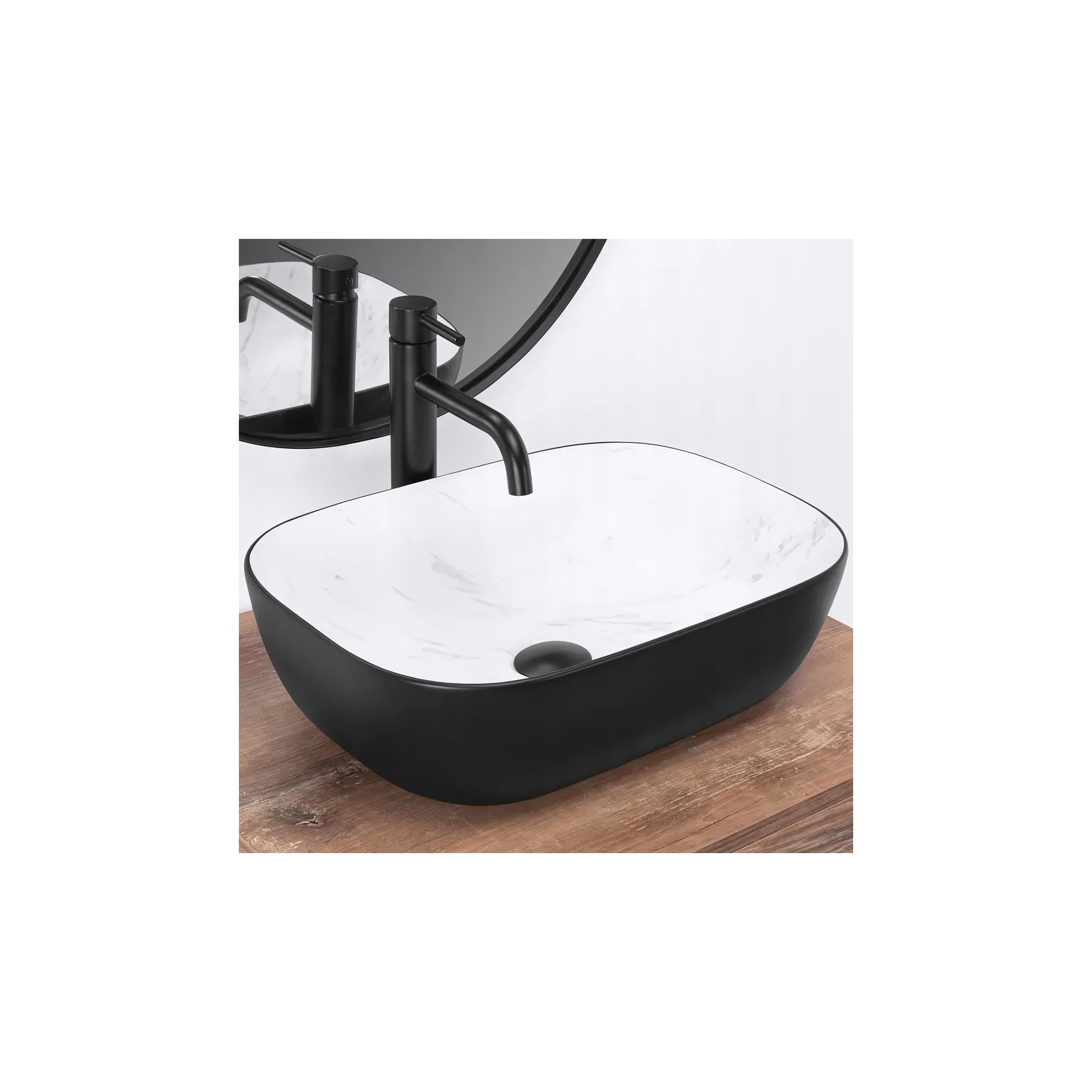 Countertop Basin Rea Belinda Black Calala mat