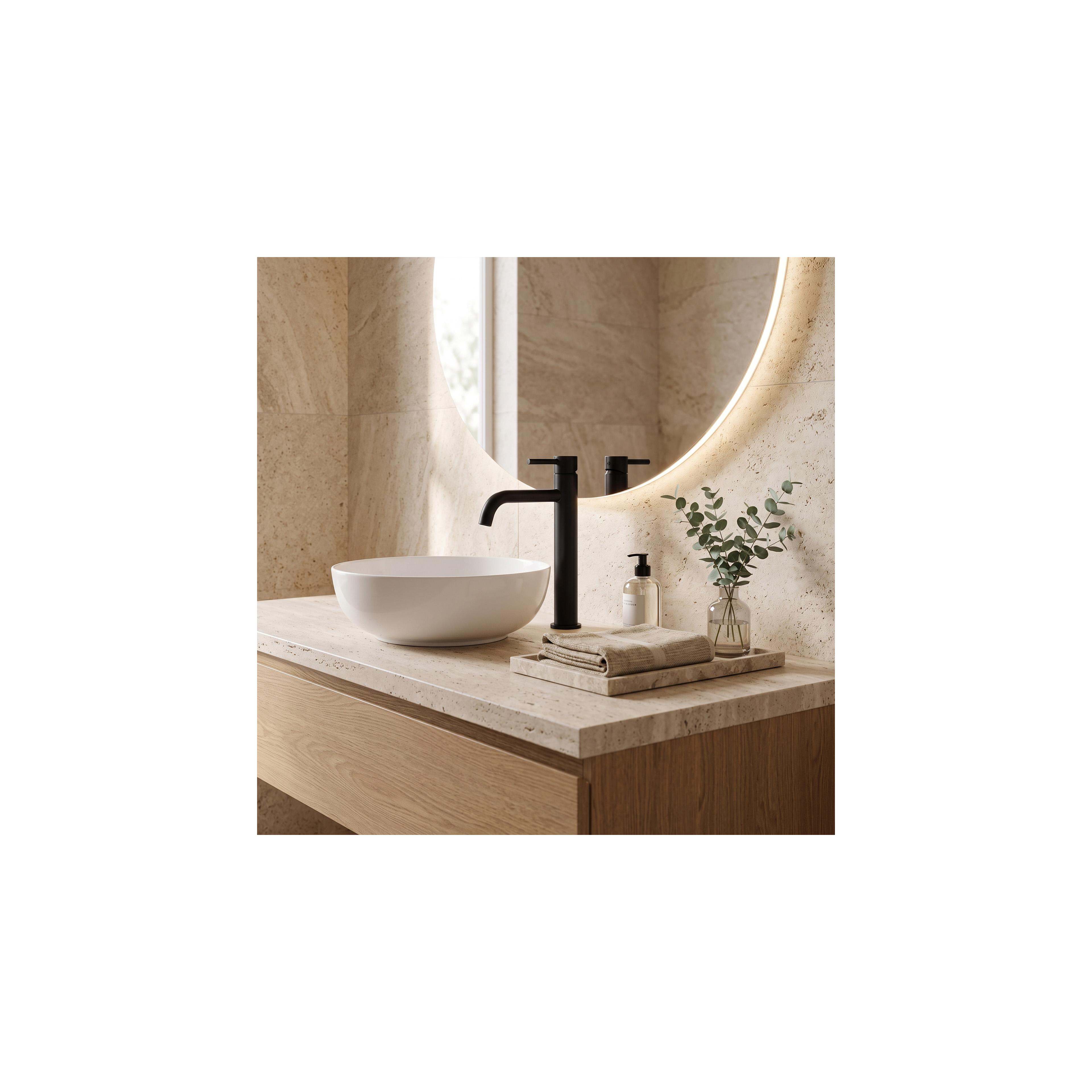 Bathroom faucet Rea Lungo Black High