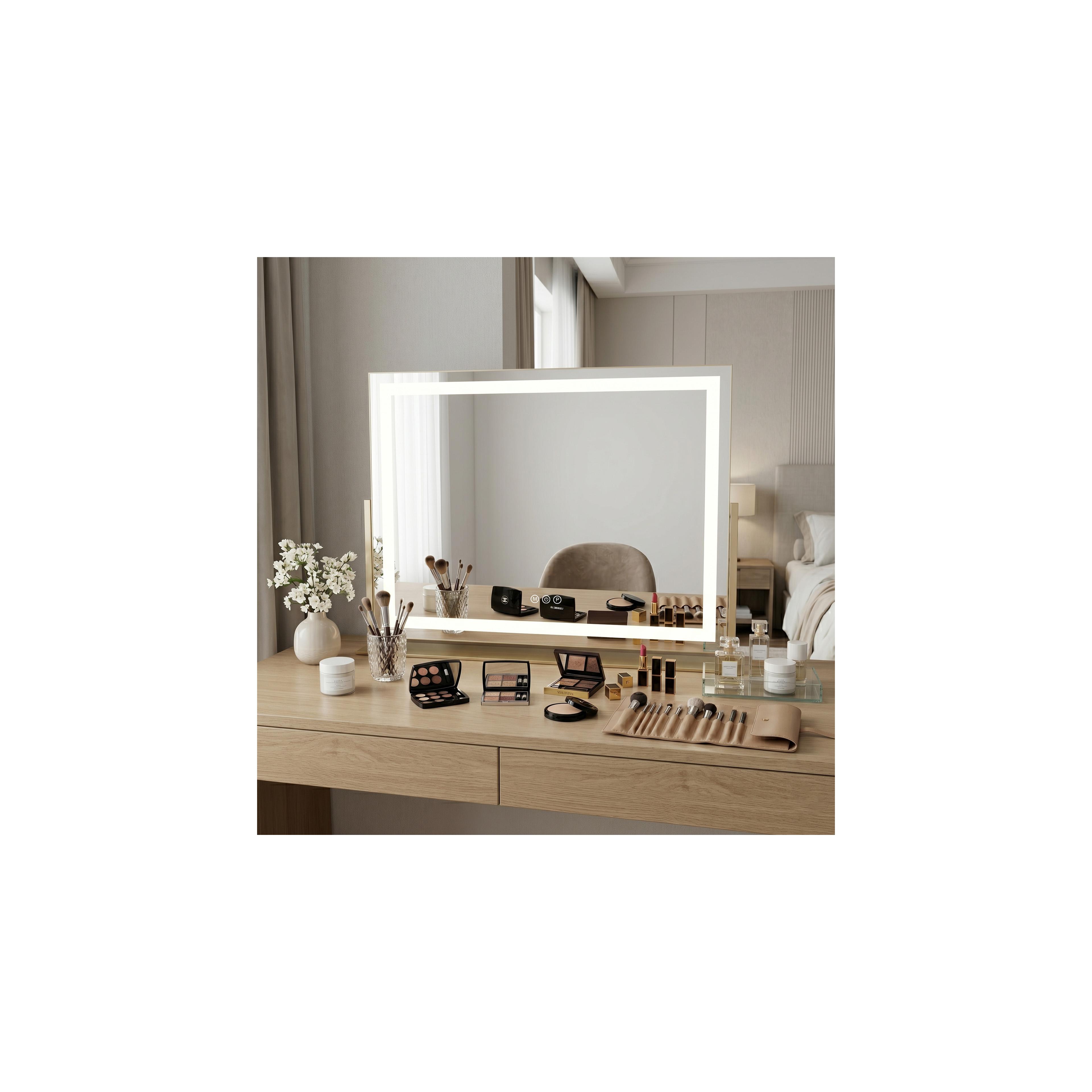 Mirror LED STUDIO L.Gold 58x45