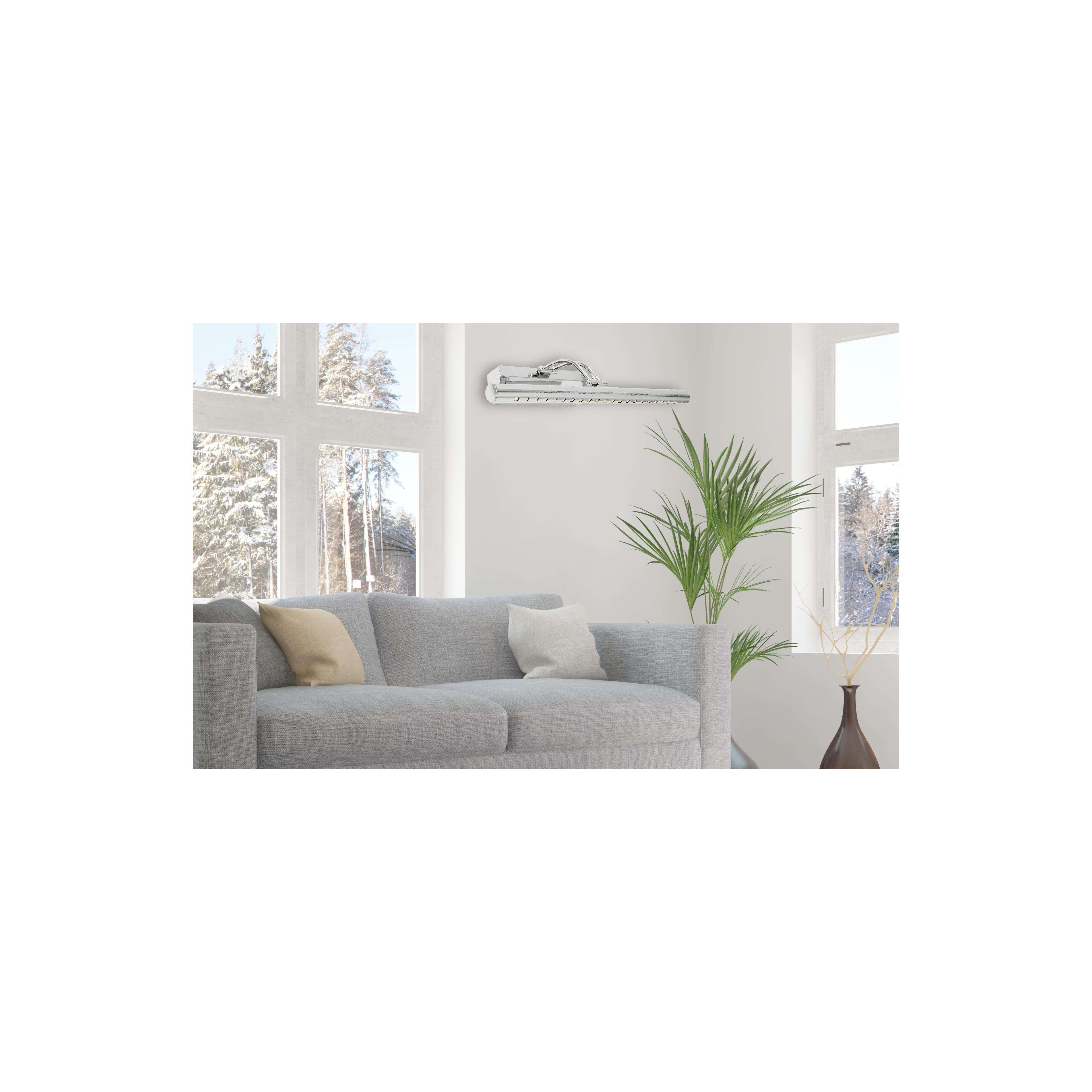LED VANNAS ISTABAS SIENAS LAMPA VIRS SPOGUĻA 5W 40CM APP364-1W HROMS