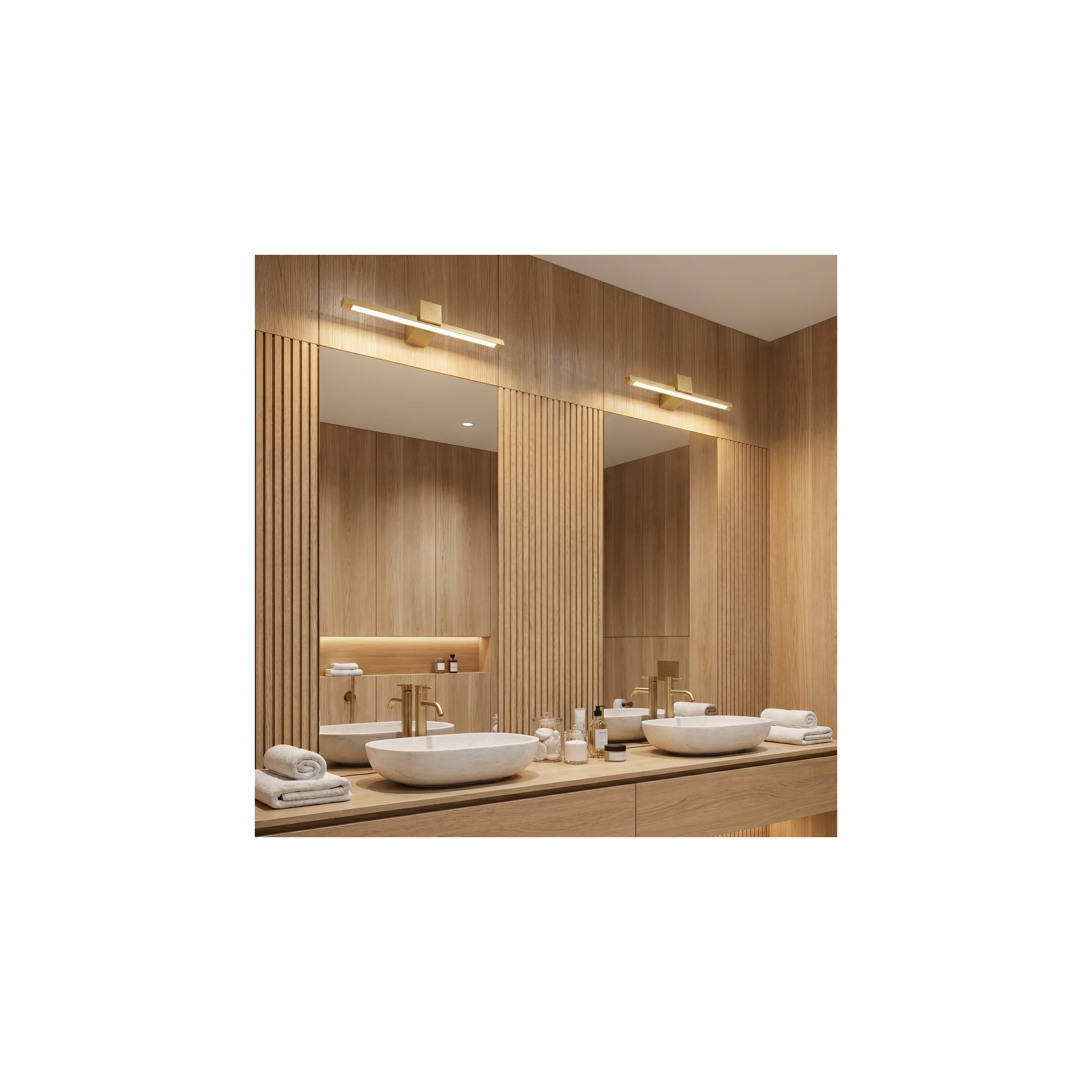 Bad LED-Wandleuchte SWE046-1W 40cm GOLD BRUSH