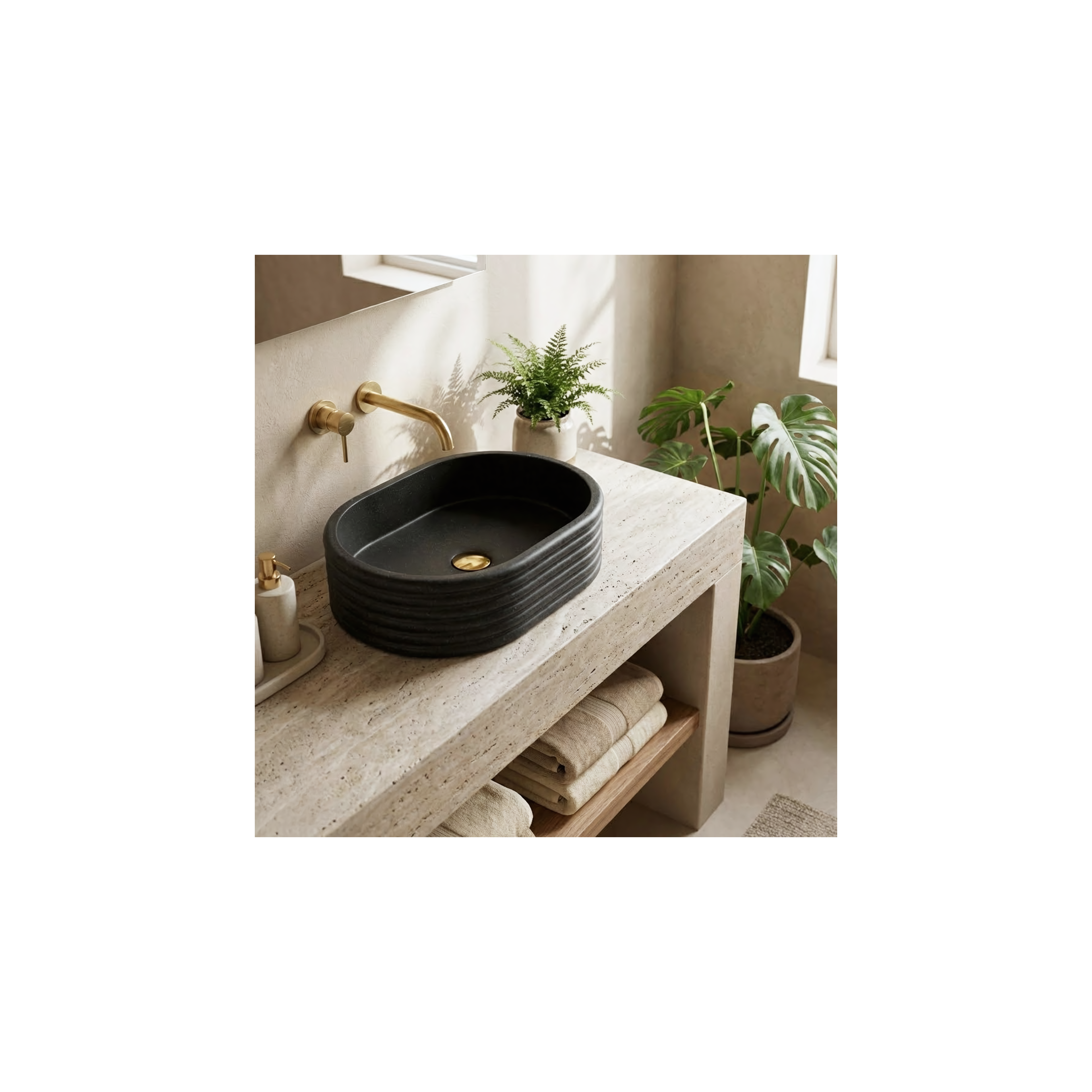 Countertop Basin Rea Nicoletta Black