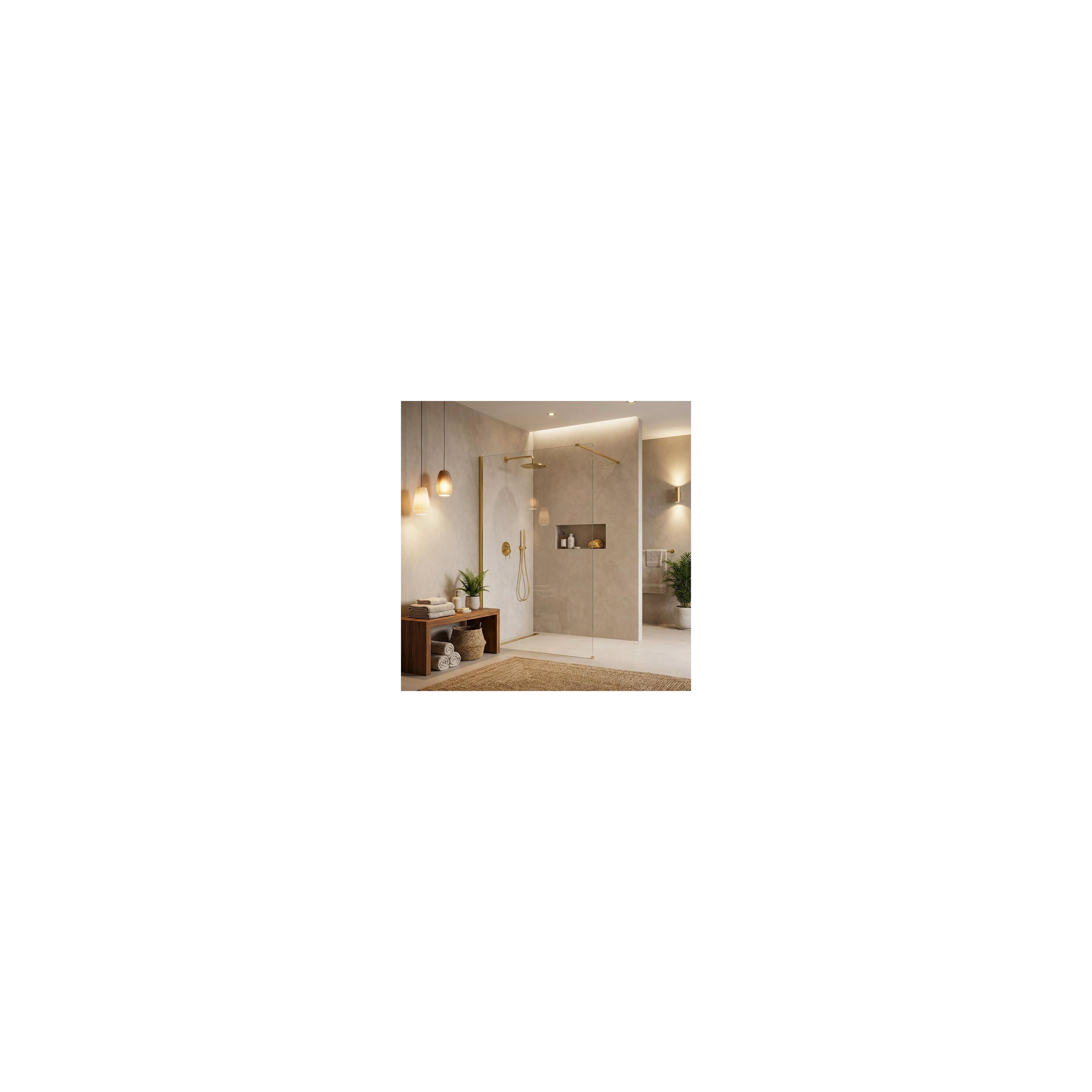 Paroi de douche Rea Flexi Transparent / Gold 90