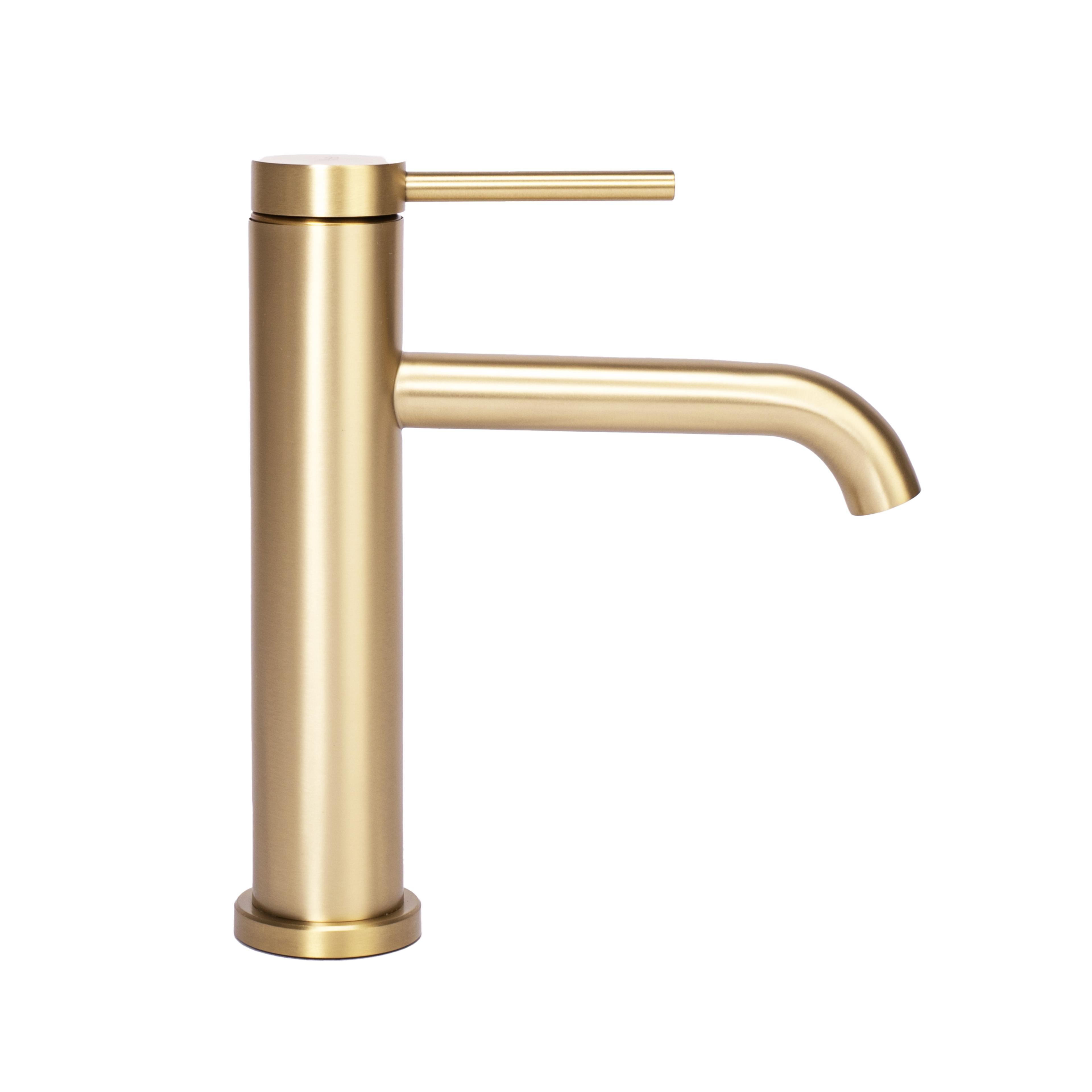 Βρύση λεκάνης REA CLIF GOLD BRUSHED LOW