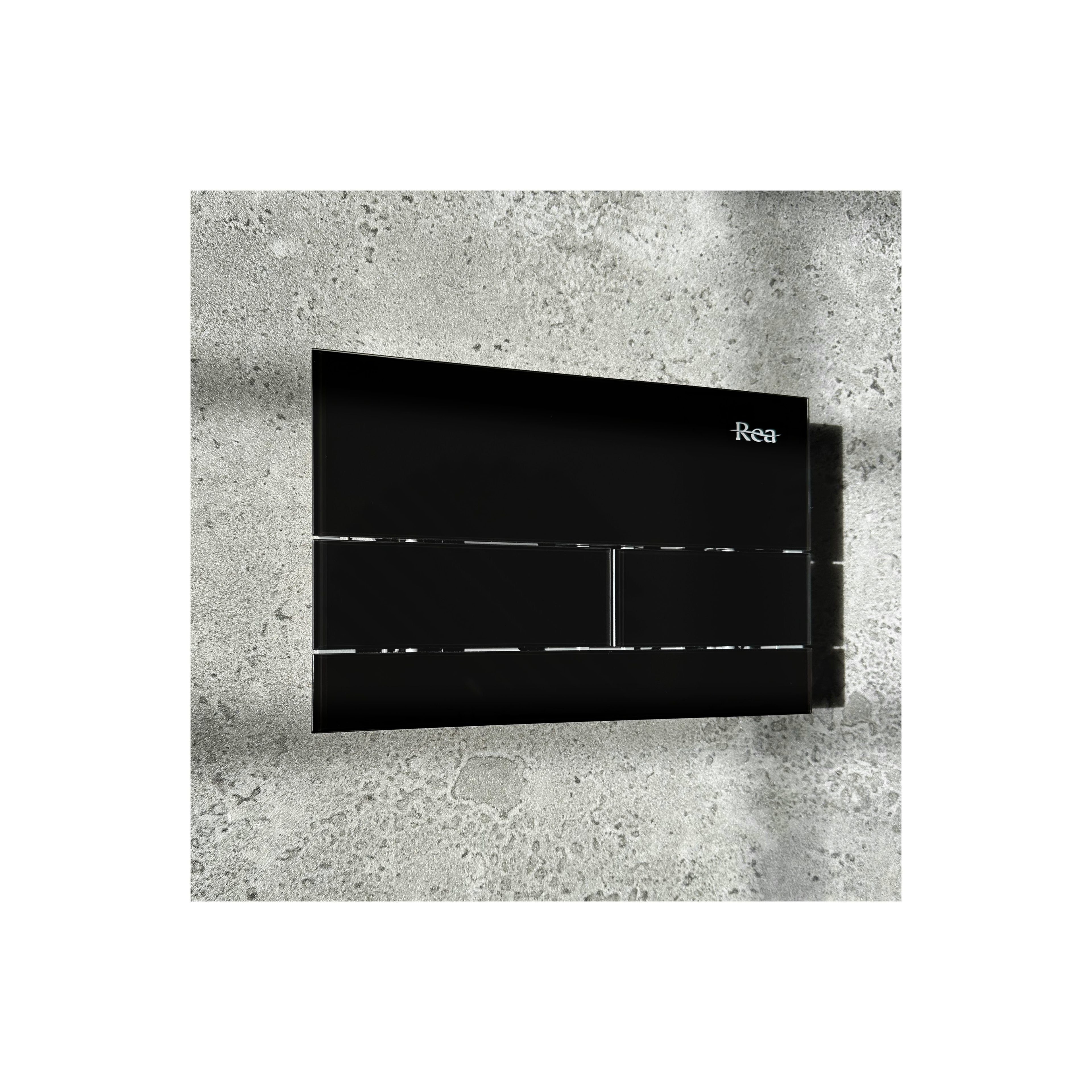 Toilet Flush Button K011A-Q Rea T Black Glass