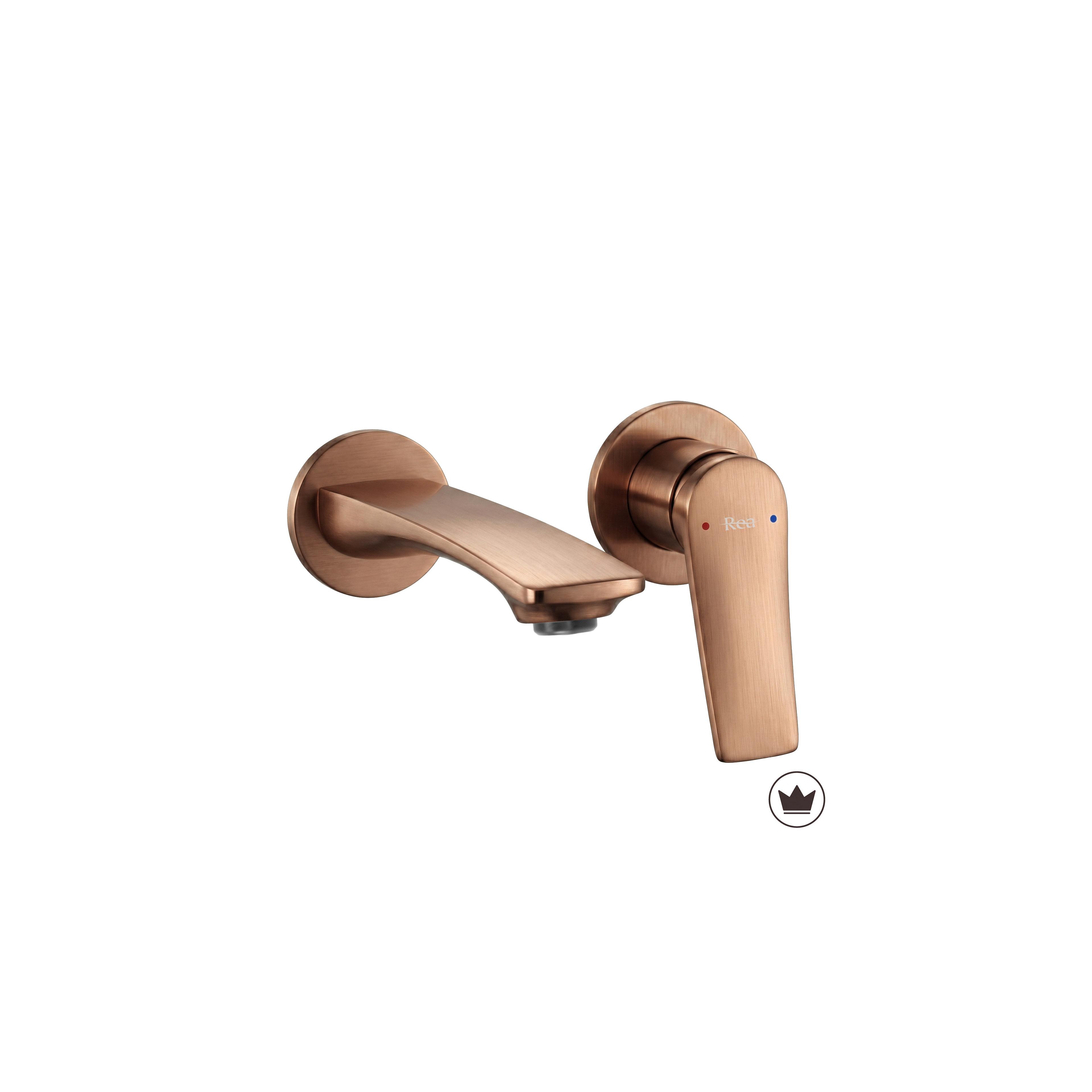 Смеситель для раковины скрытого монтажа REA VISION Brush Copper + BOX