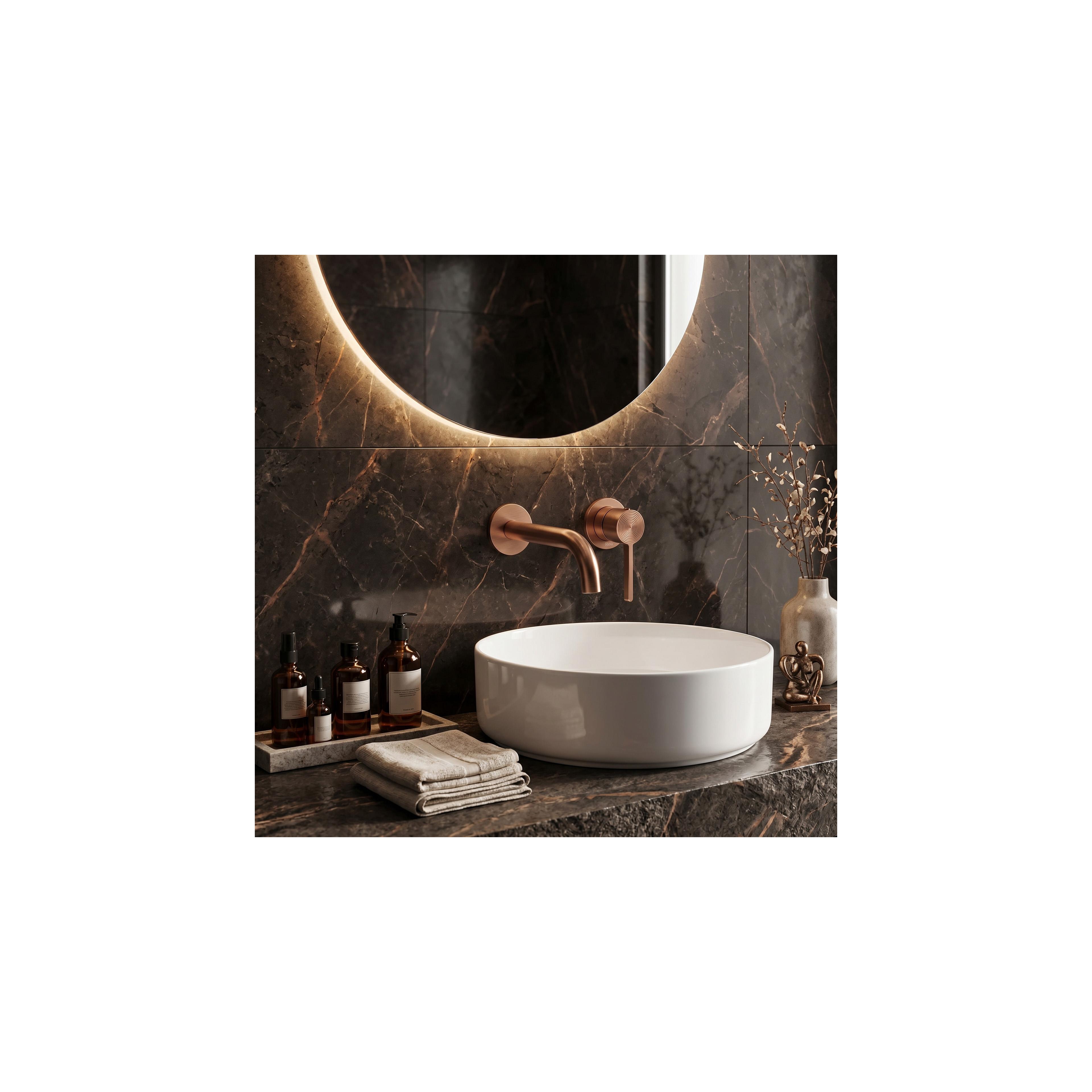 Inbyggd tvättställsblandare Rea Foster Brush Copper