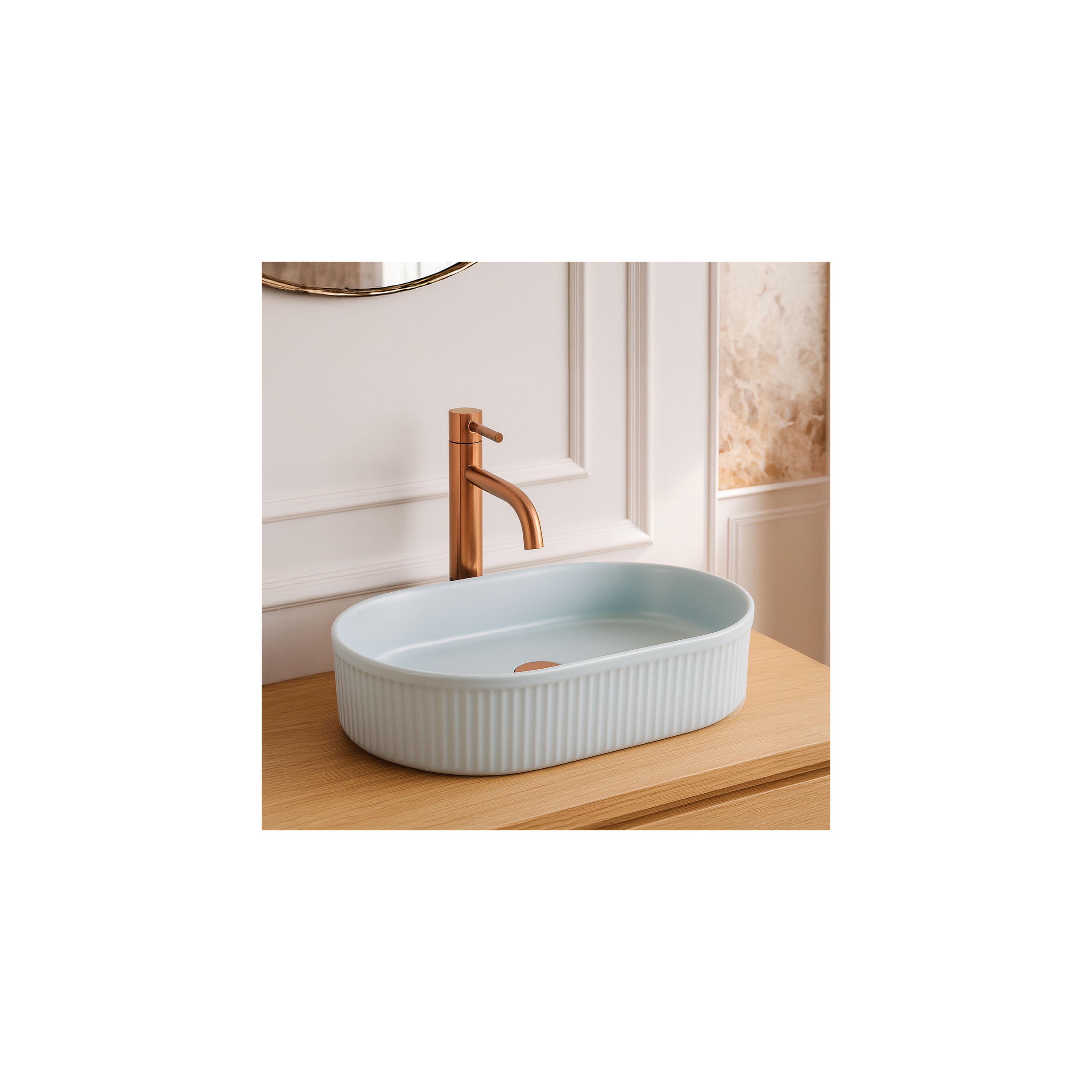 Umywalka nablatowa Rea Vanda Baby Blue Matt
