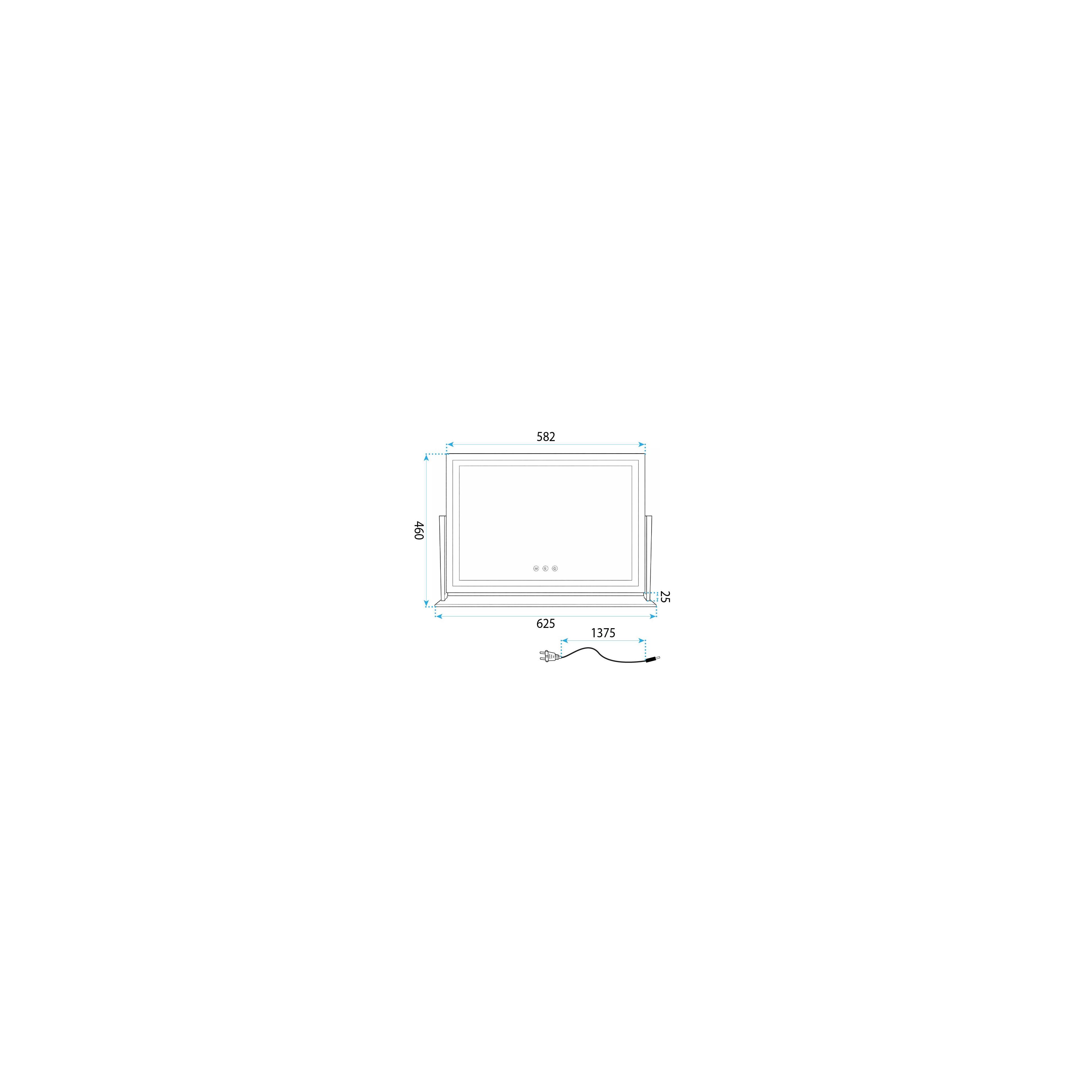 Mirror LED STUDIO L.Gold 58x45