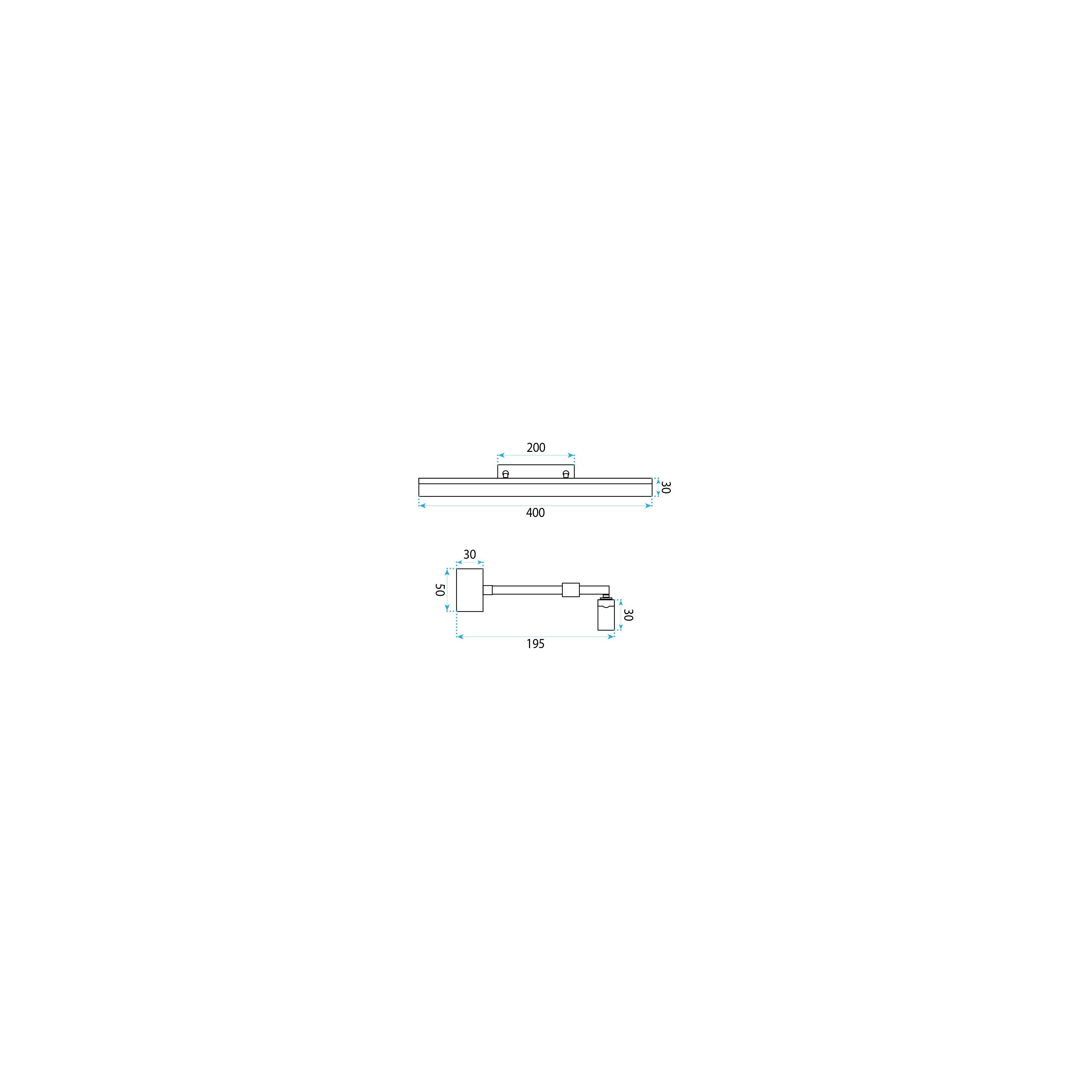 Badkamer LED-wandlamp APP1878-1W 40cm BLACK