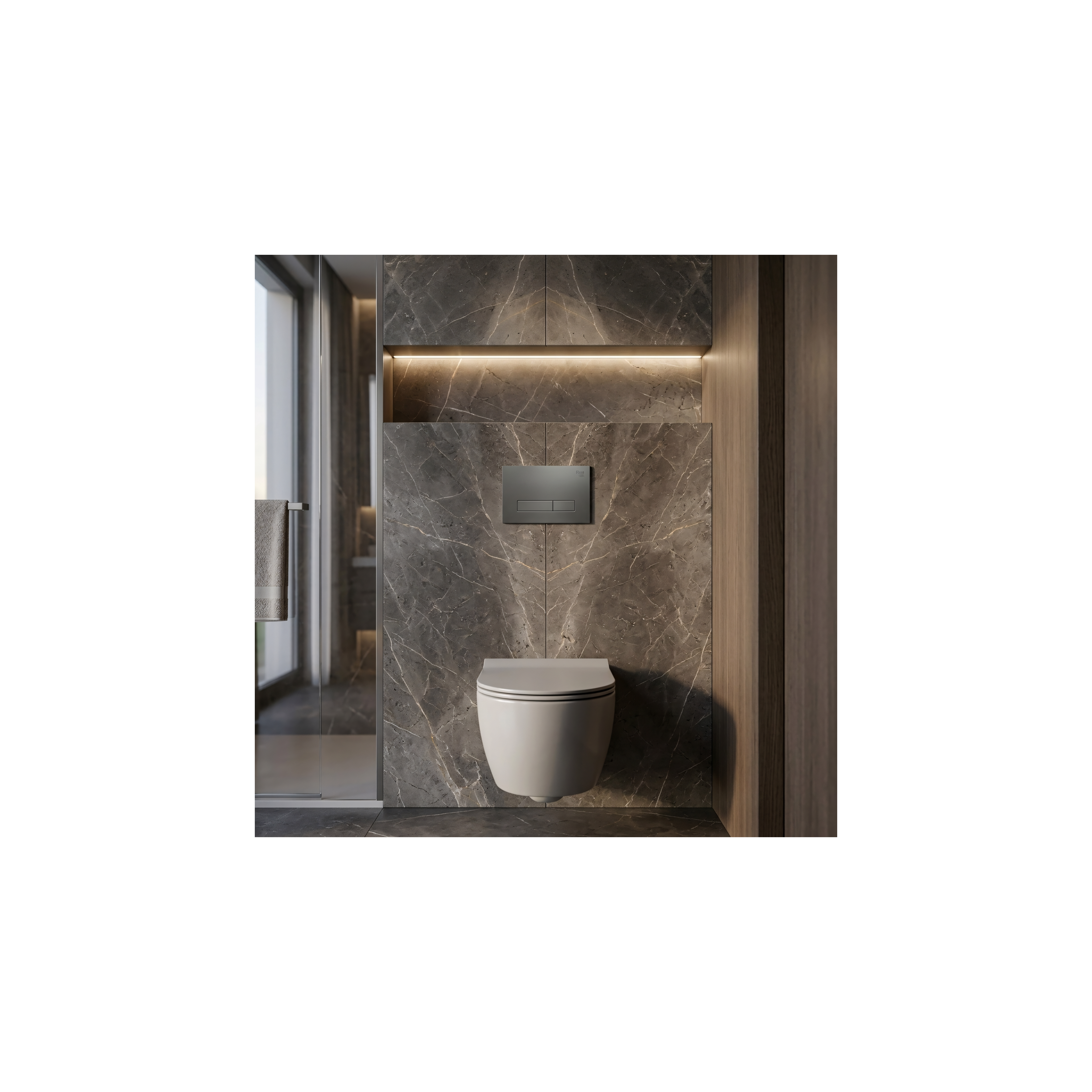 Beépíthető WC Tartókeret Szett Slim 024N HD Titan Nyomólappal