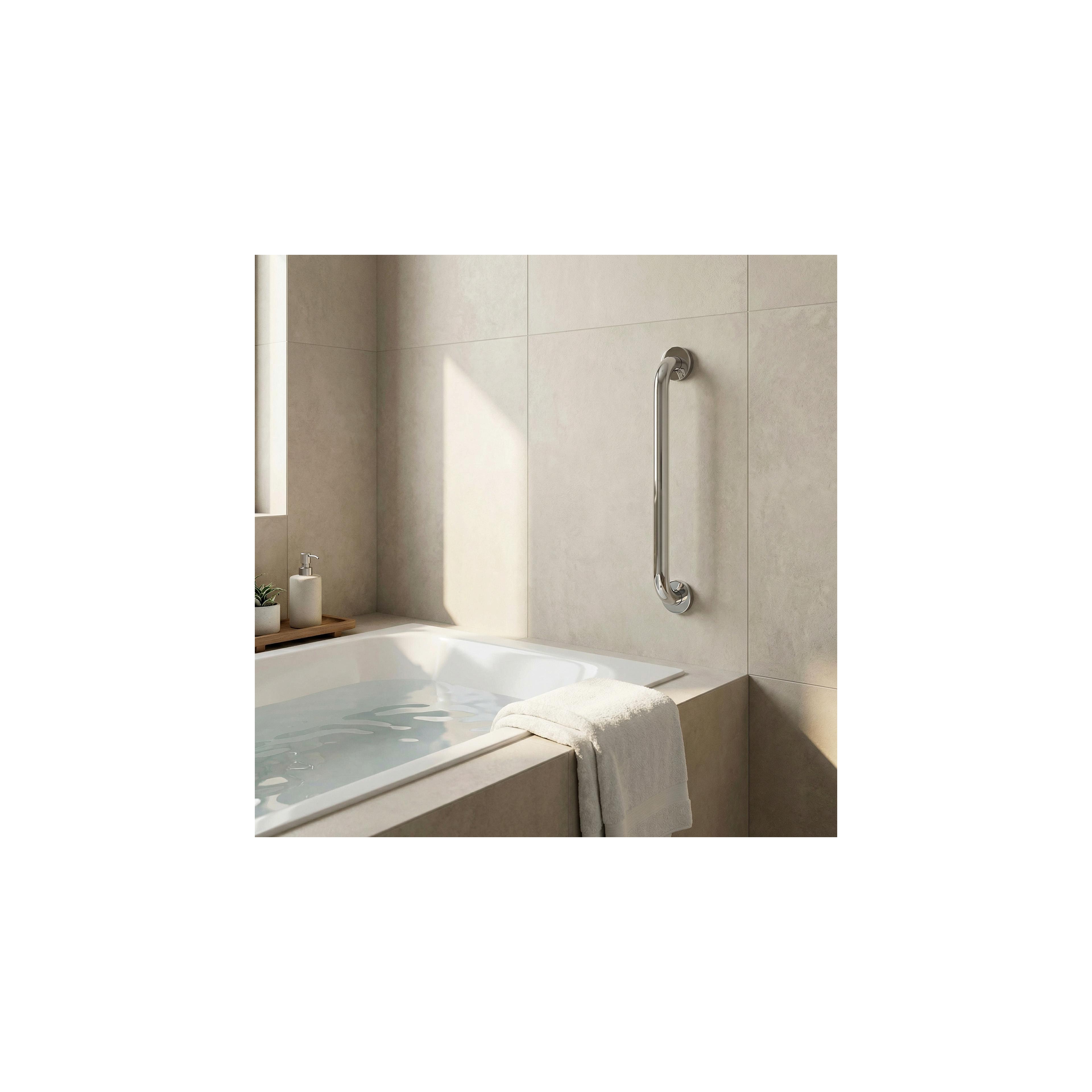 Rak badrumsstödhandtag Chrome 40cm