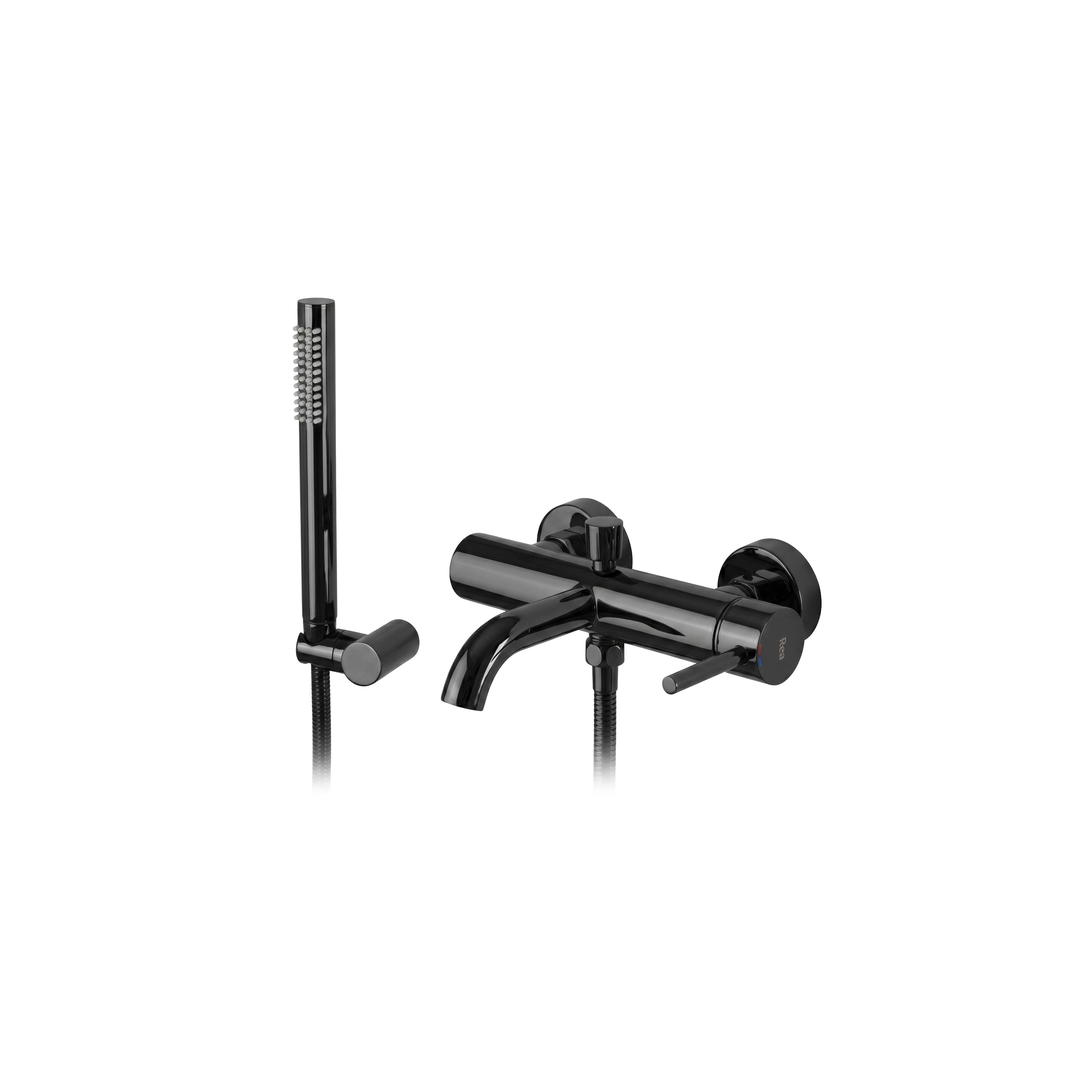 Bathroom faucet Rea Lungo Black metallic