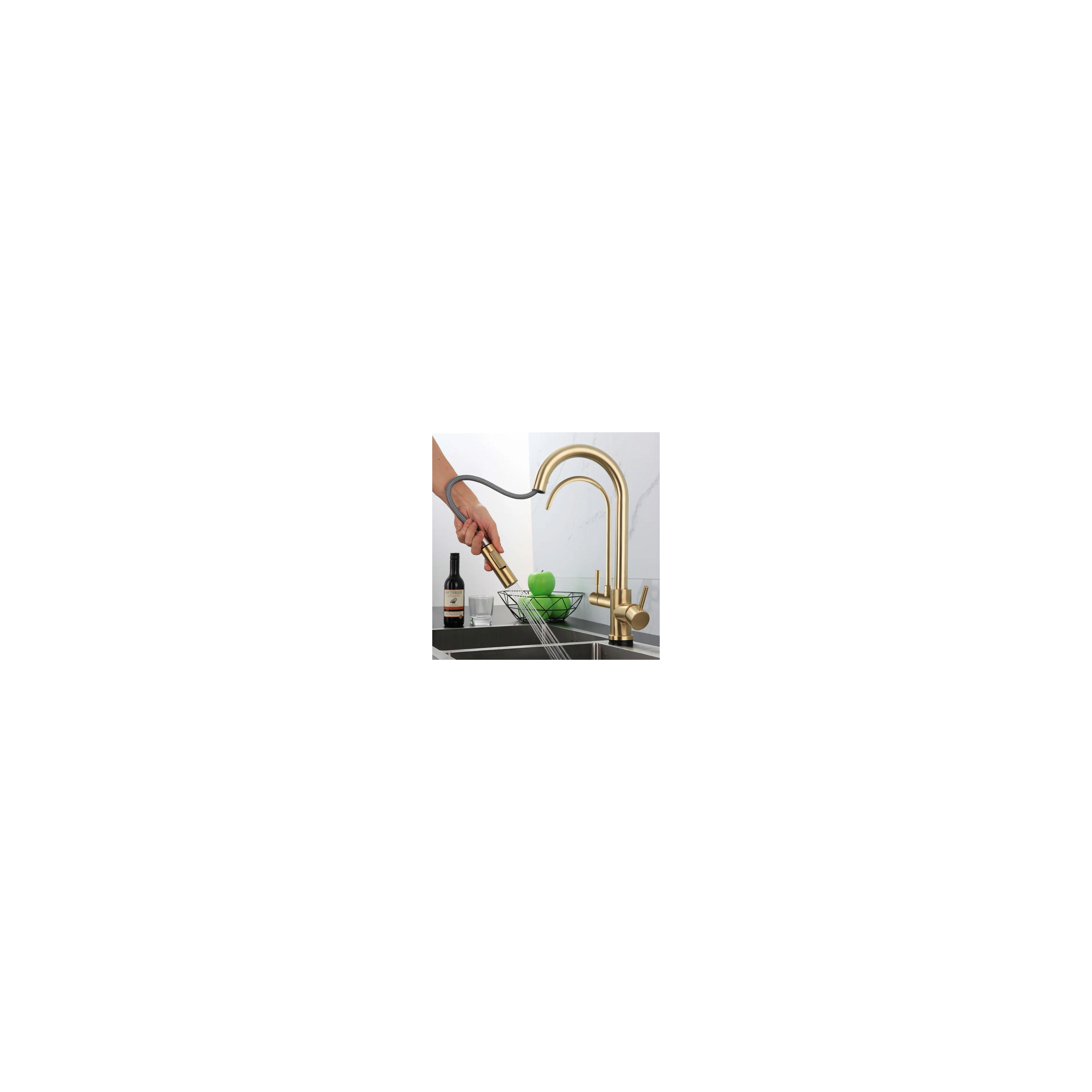 Kuhinjska slavina Rea Eco Fresh BRUSH GOLD