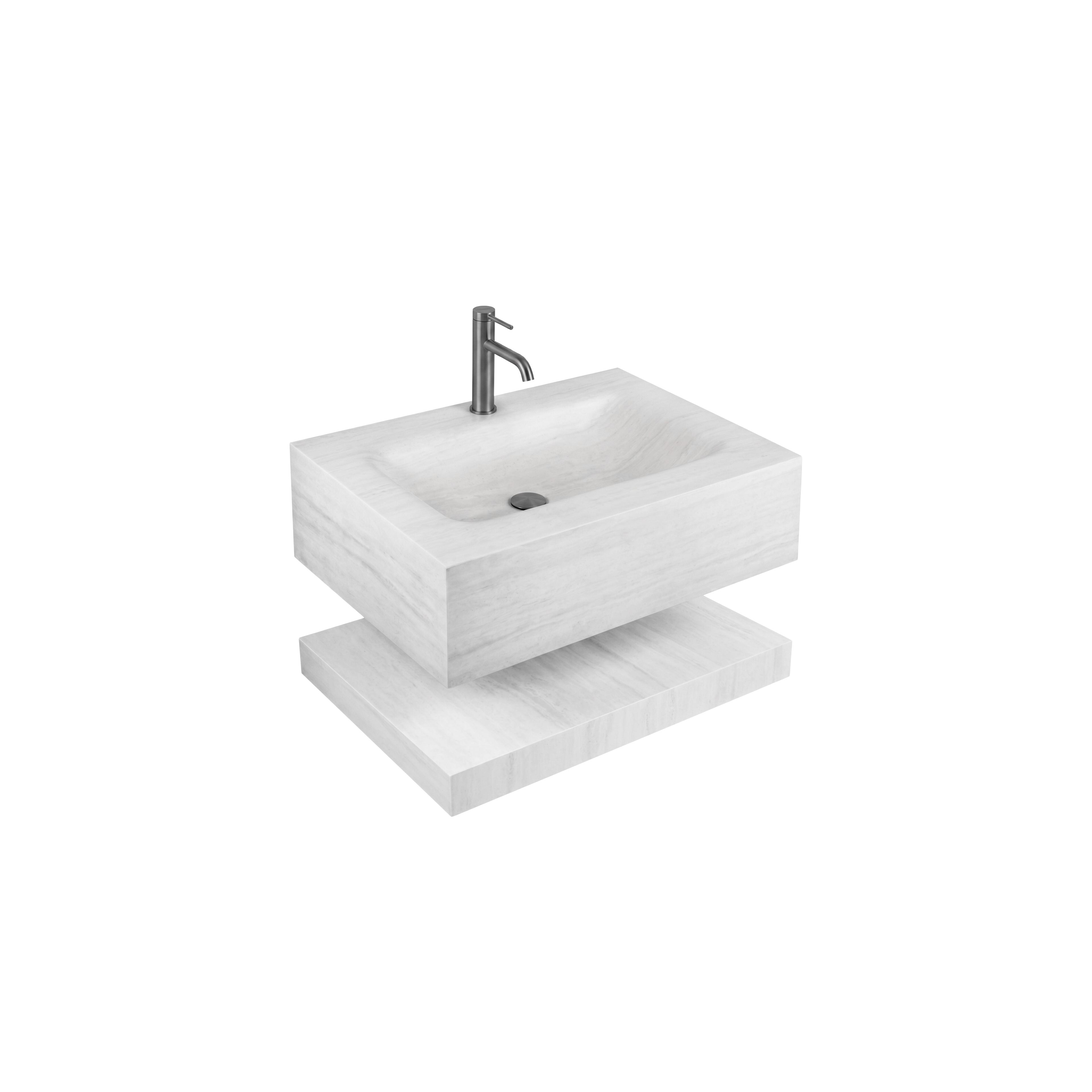 Lavabo suspendu avec étagère Rea Apollo Muralto Roma 70