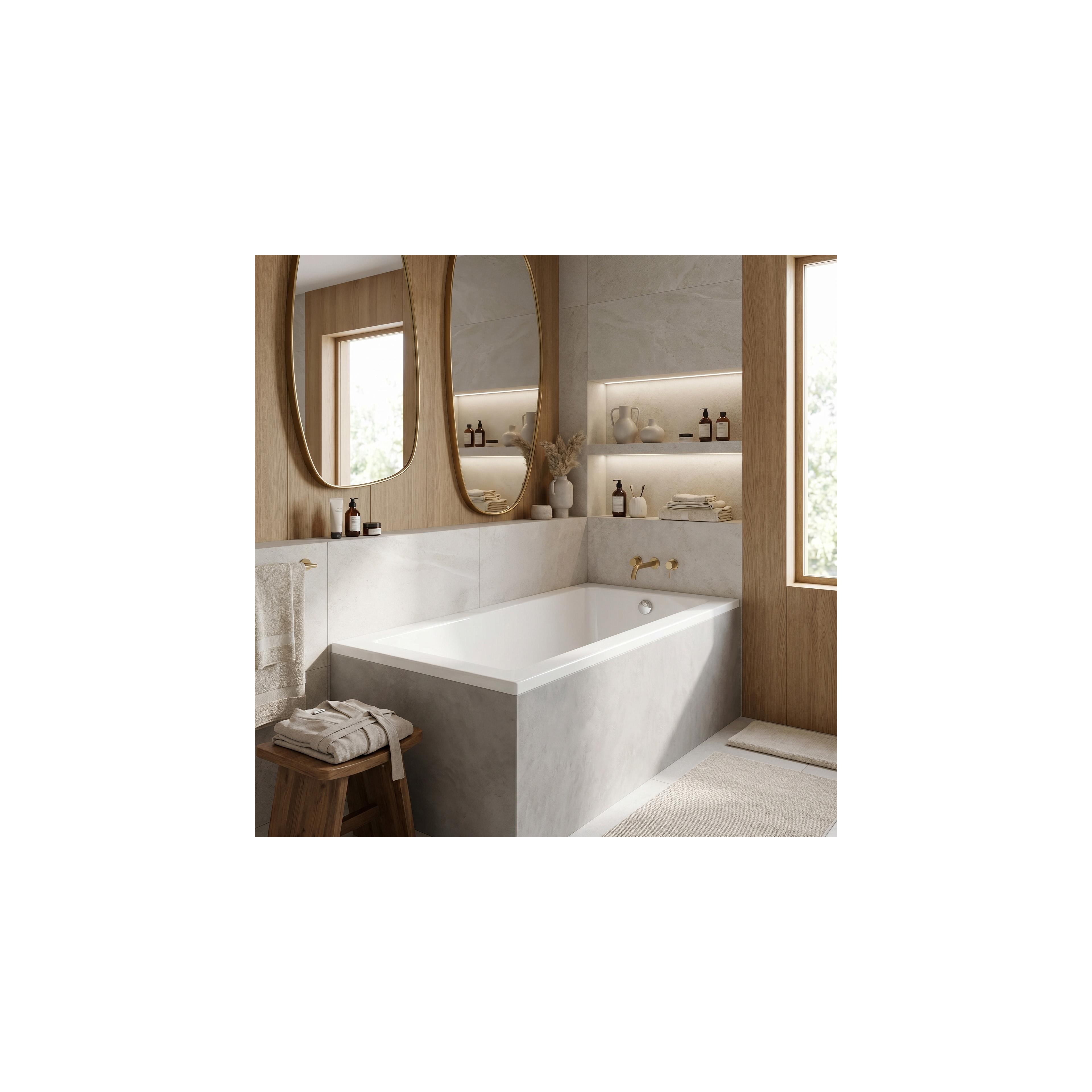 Built-in acrylic bathtub Rea Prima 150