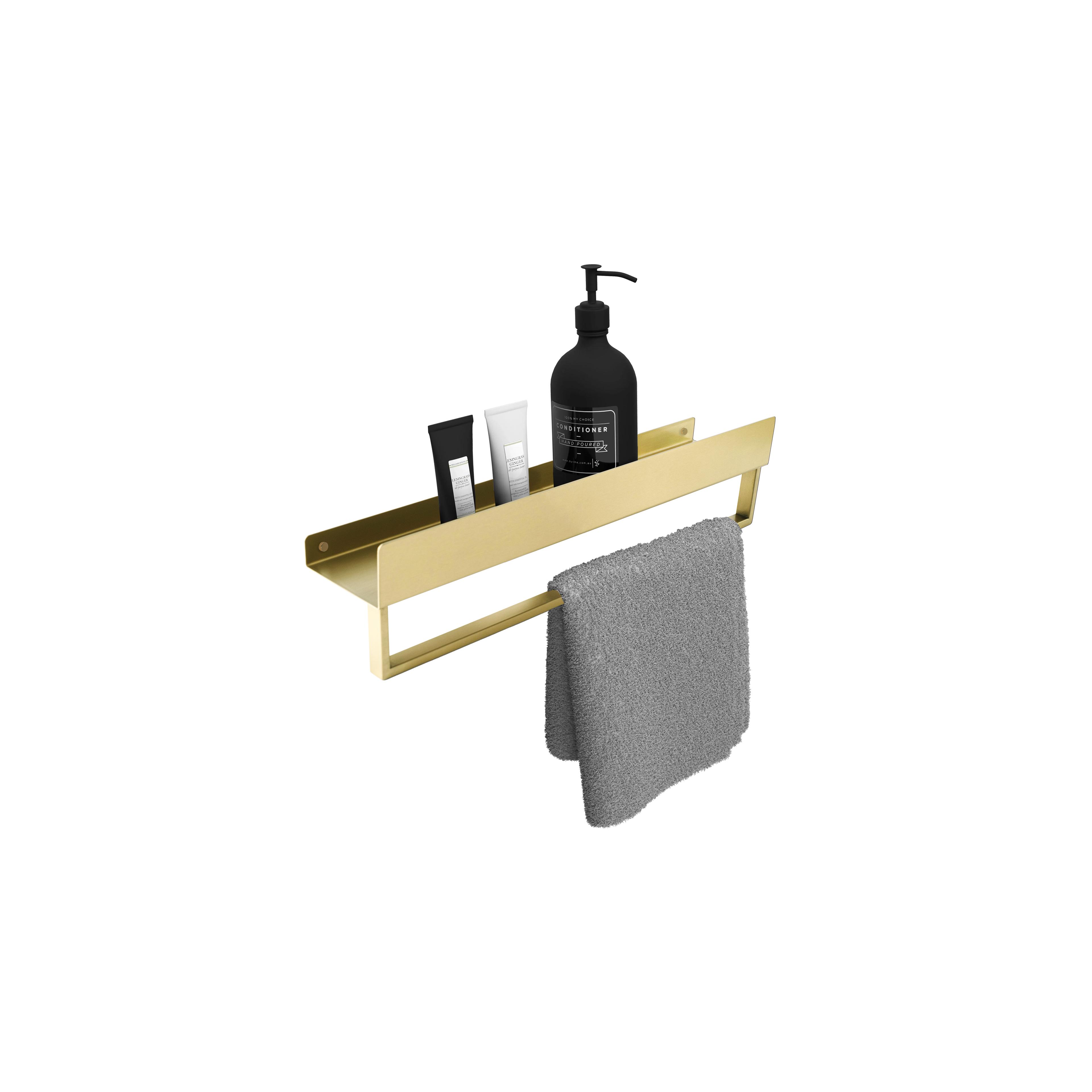 Bathroom shelf SF01 45cm gold brush