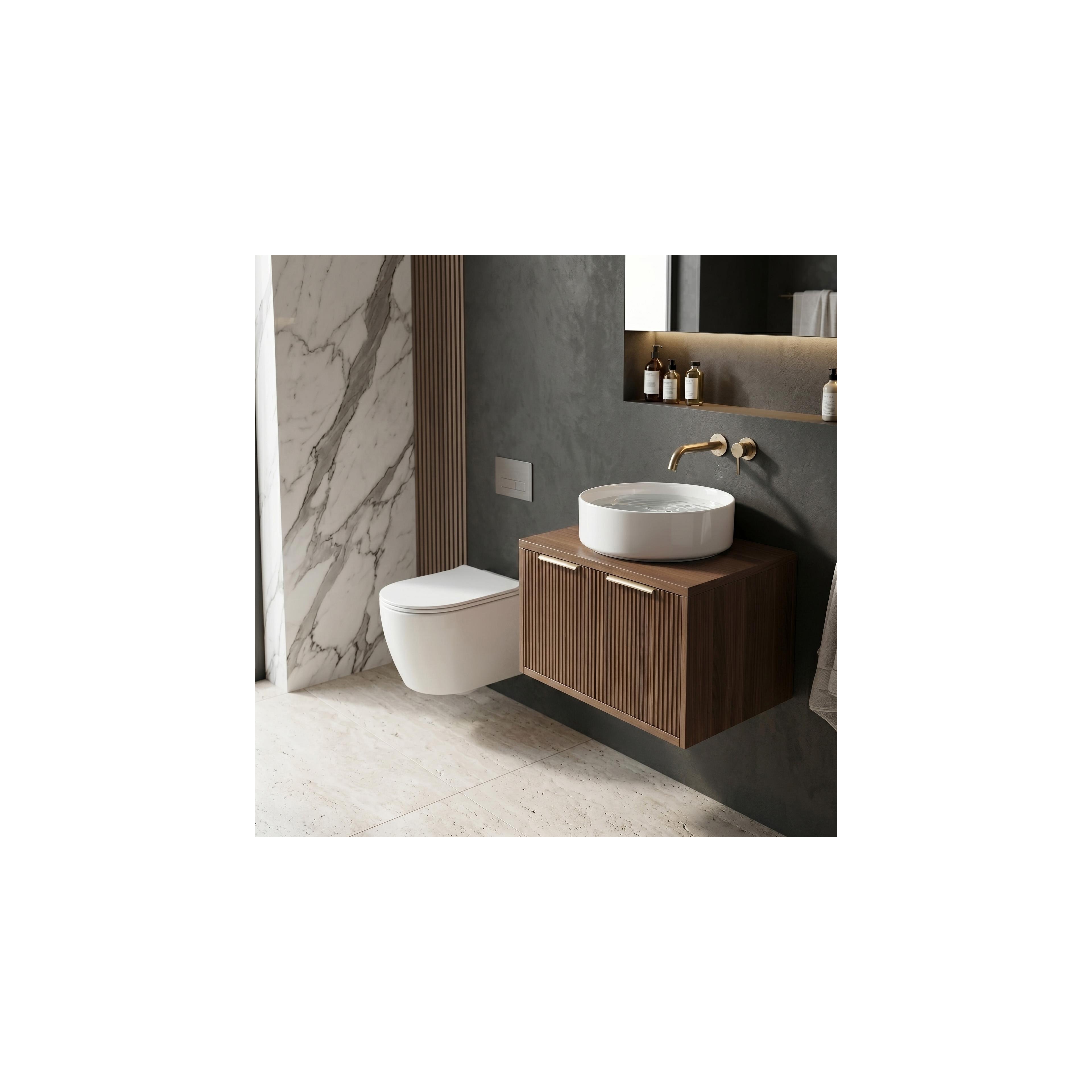 Bathroom vanity cabinet Rea Core 60cm Brown