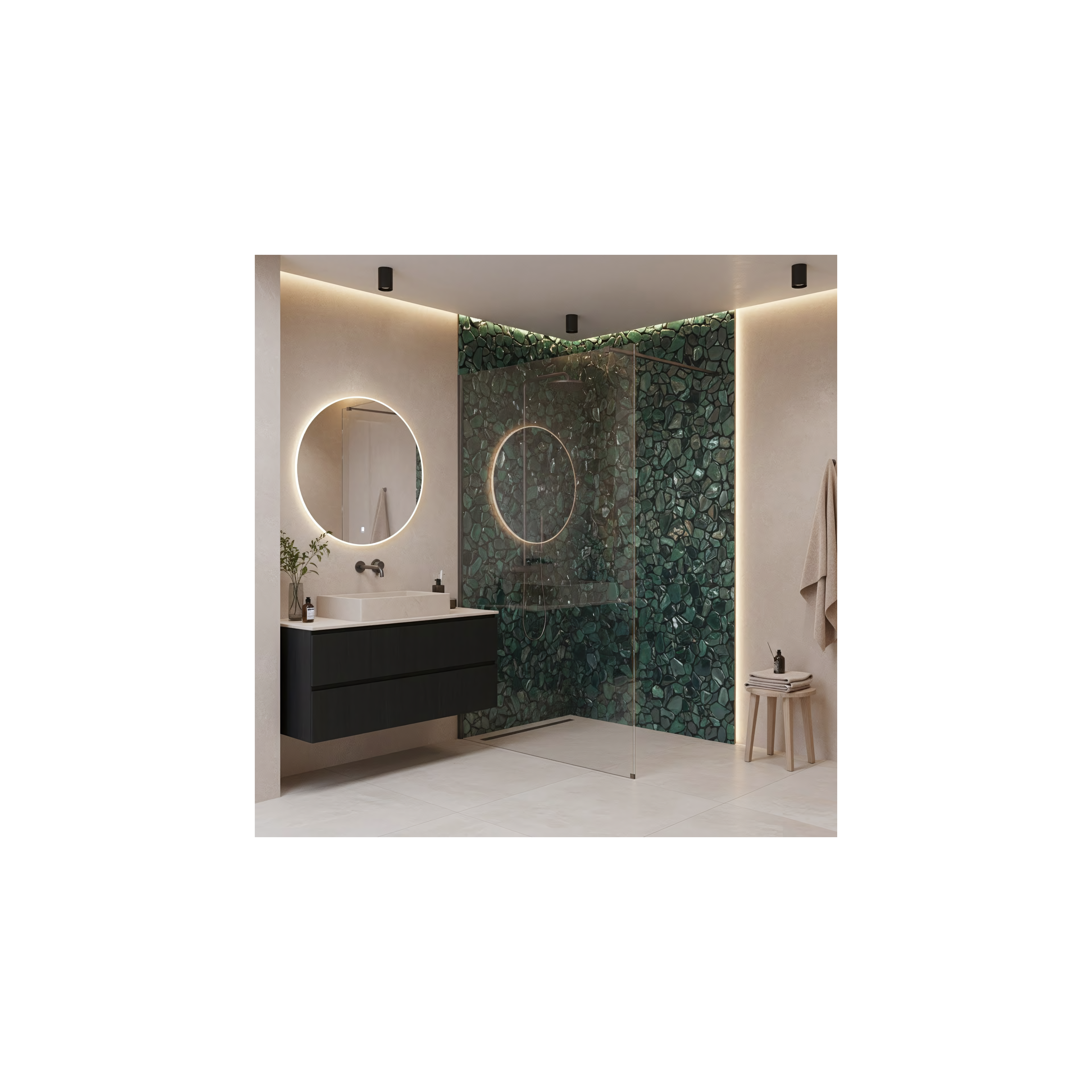 Paroi de douche Rea Flexi Transparent / Titan 140