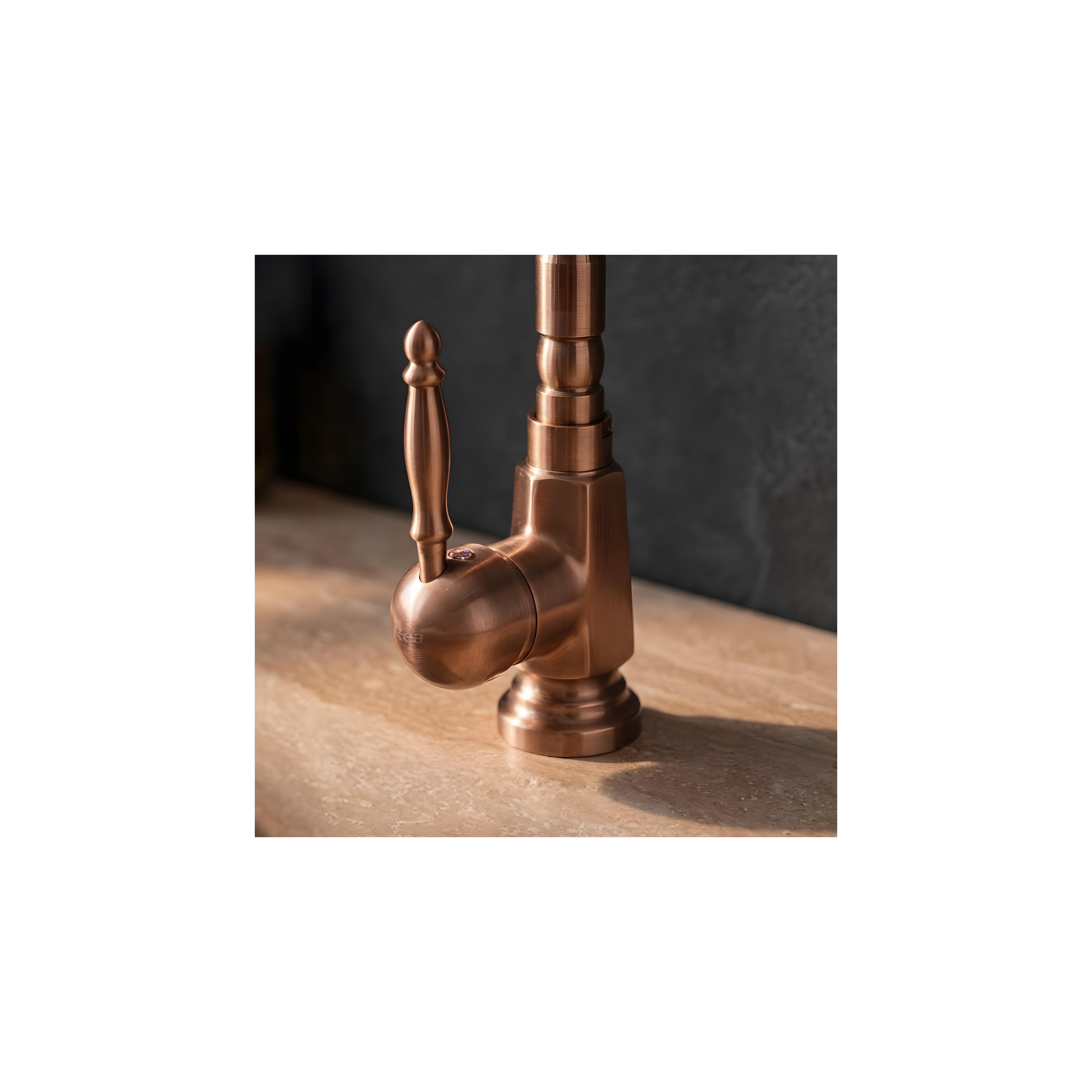 Robinet de lavabo Rea Bona Brush Copper High